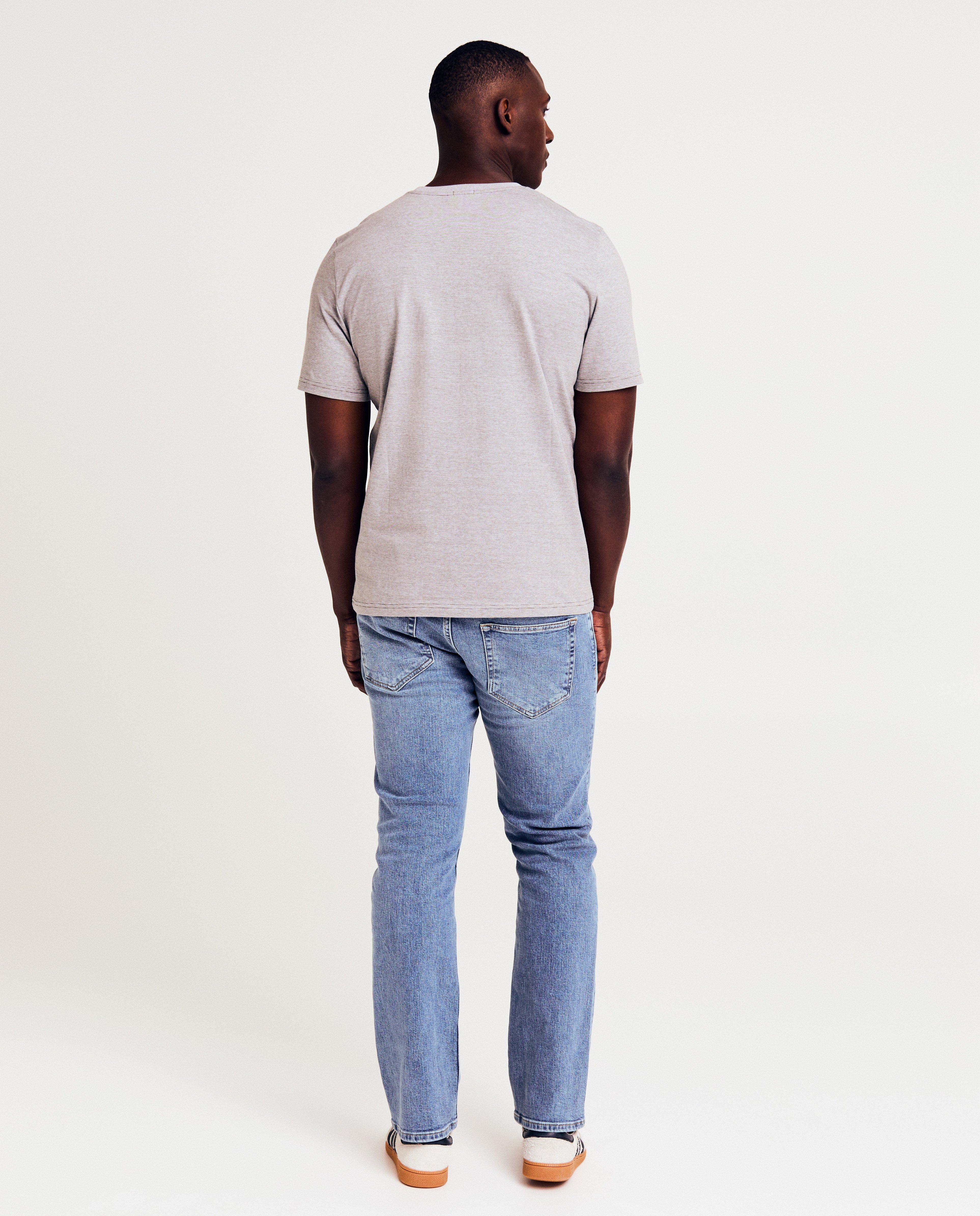 T-shirts - Lichtblauw T-shirt met fijne strepen