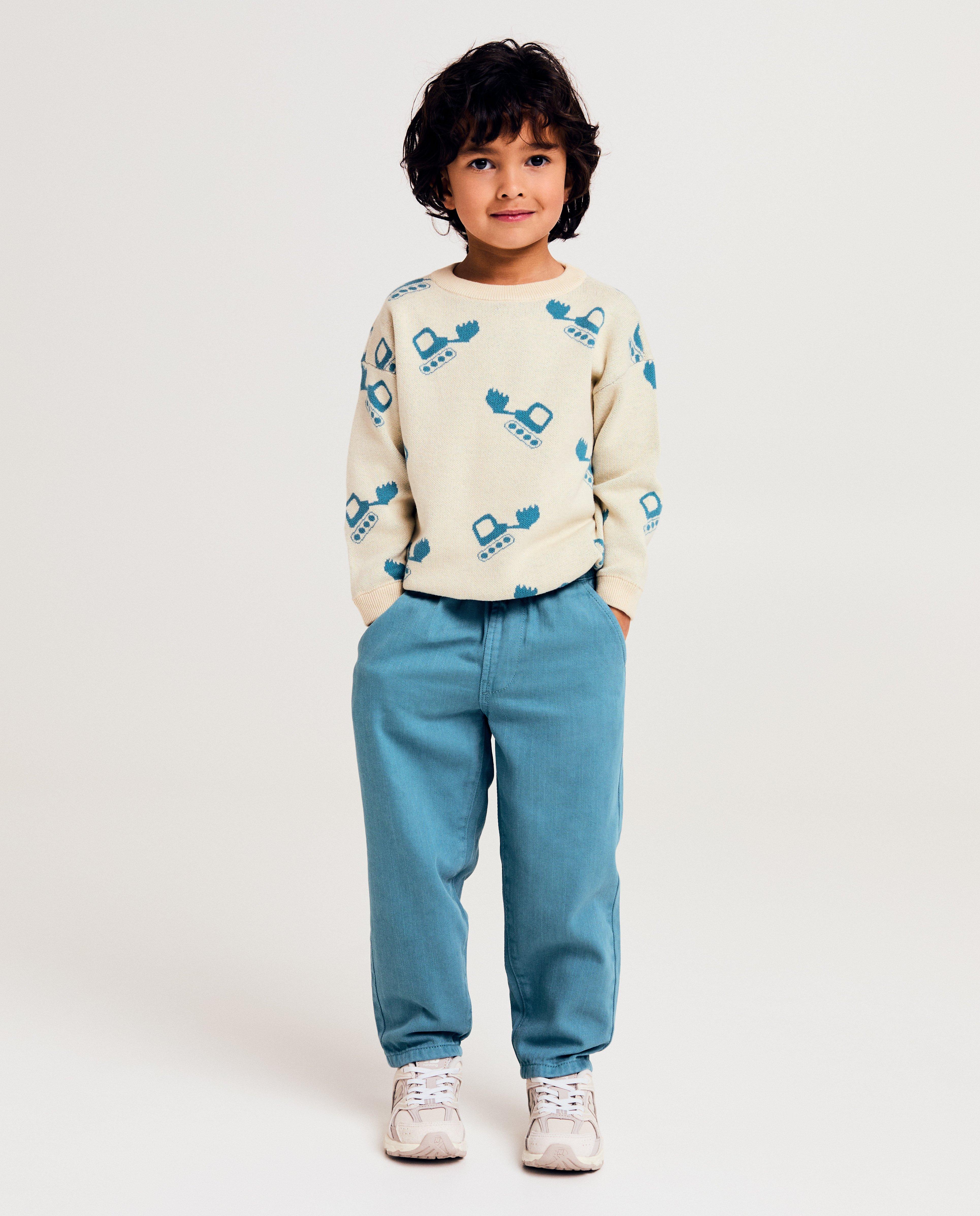 Blauwe broek, baggy fit - null - Besties