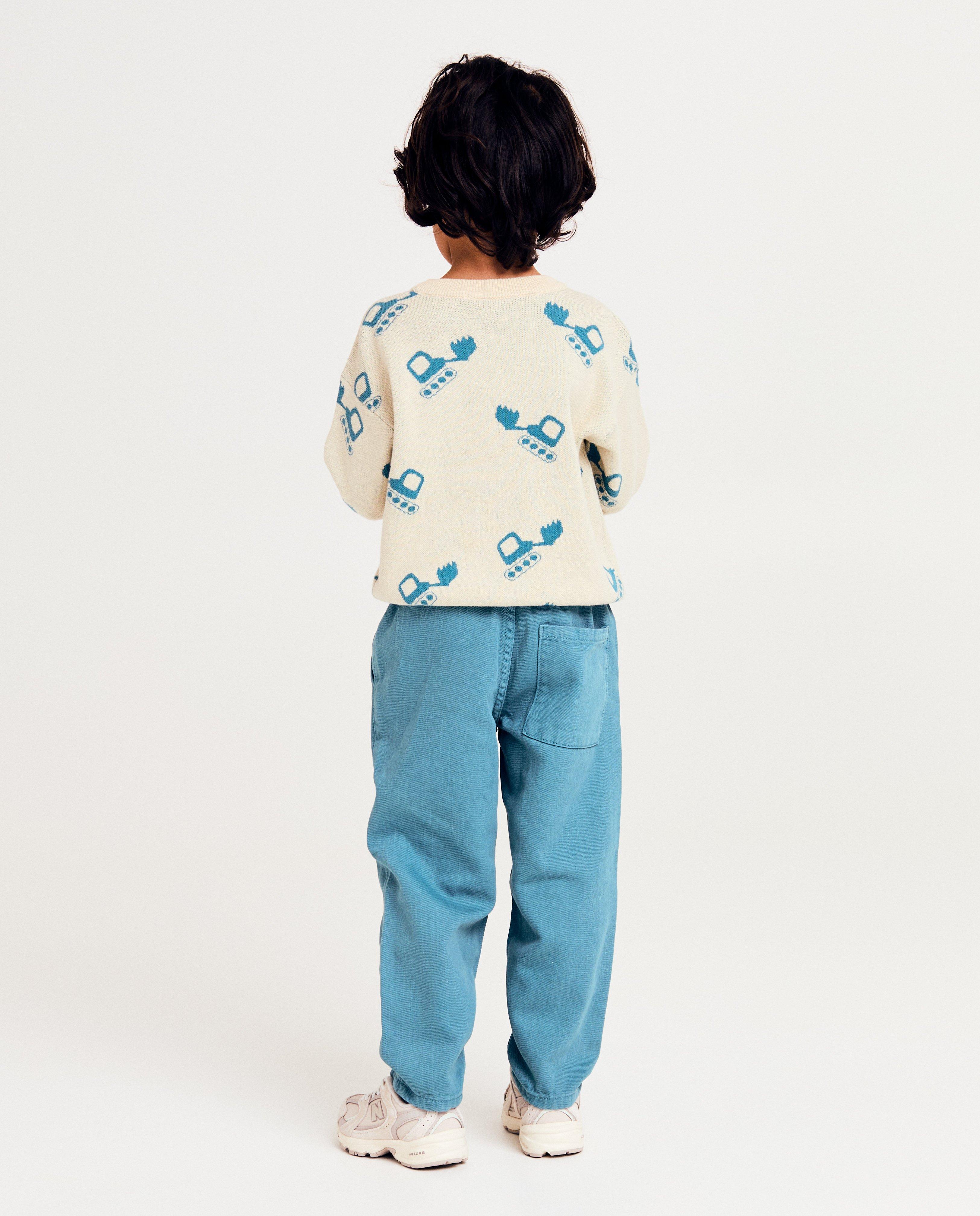 Broeken - Blauwe broek, baggy fit