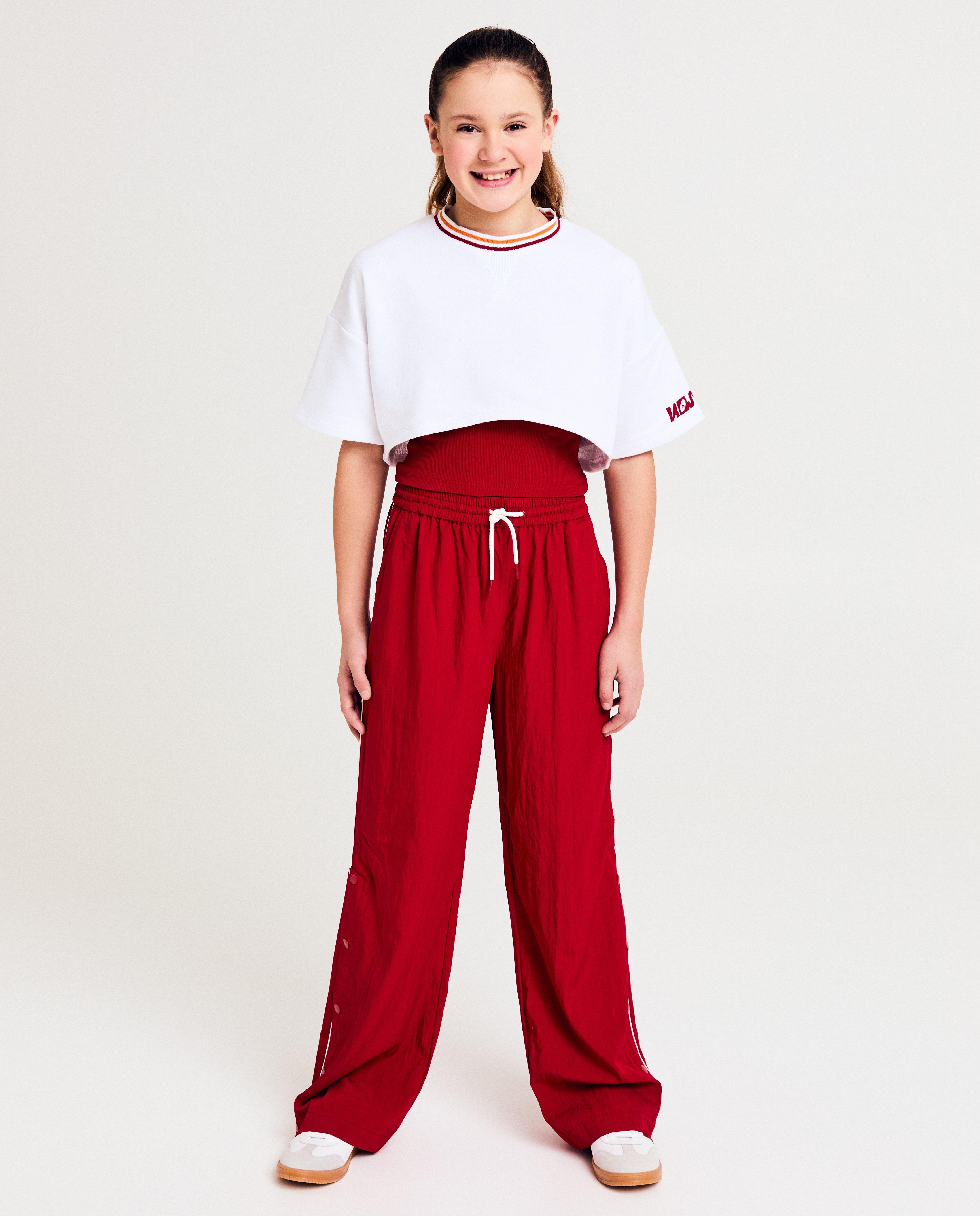Rode trainingsbroek, straight fit, 6-14j - null - milo