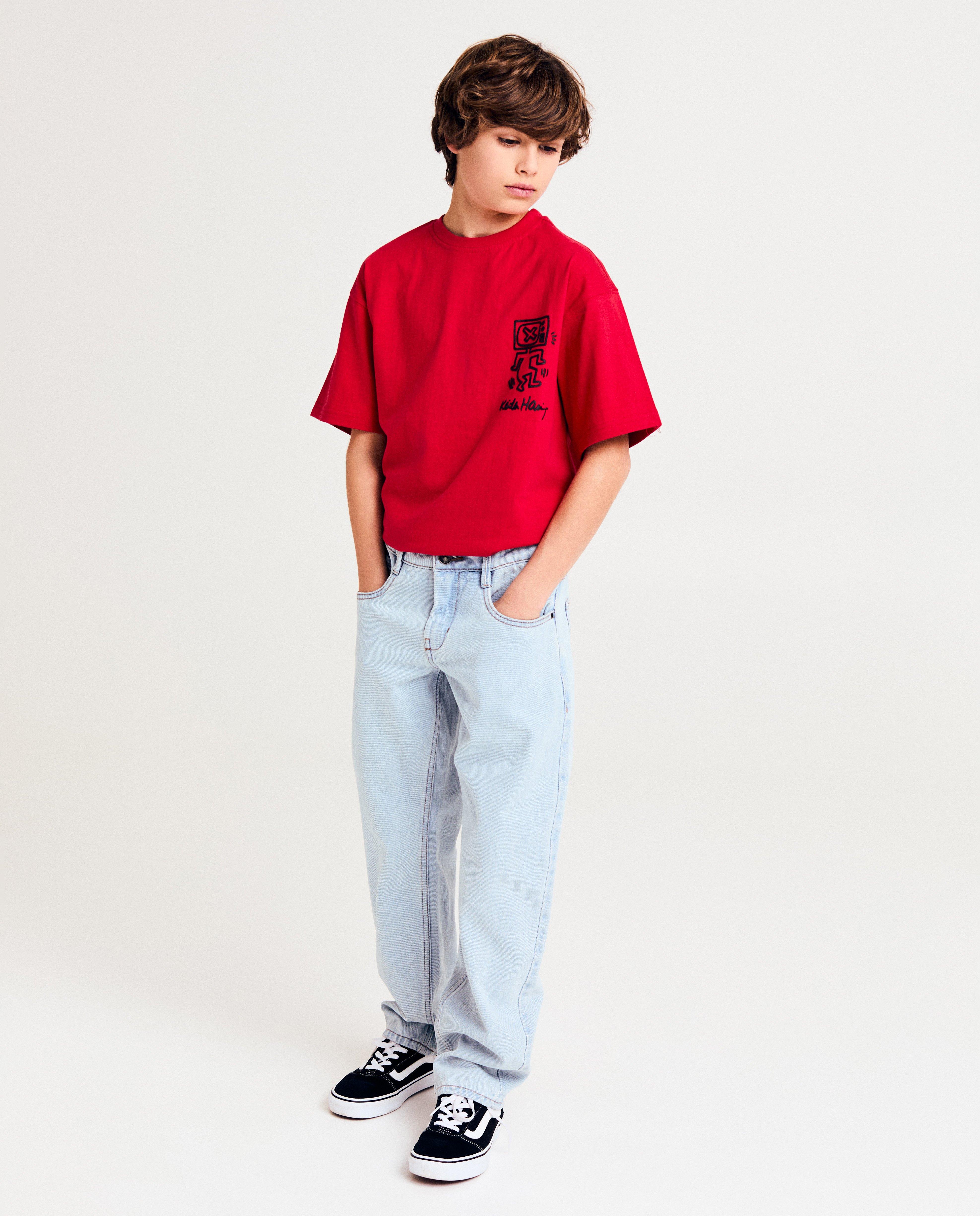 Lichtblauwe jeans, loose fit - null - Fish & Chips