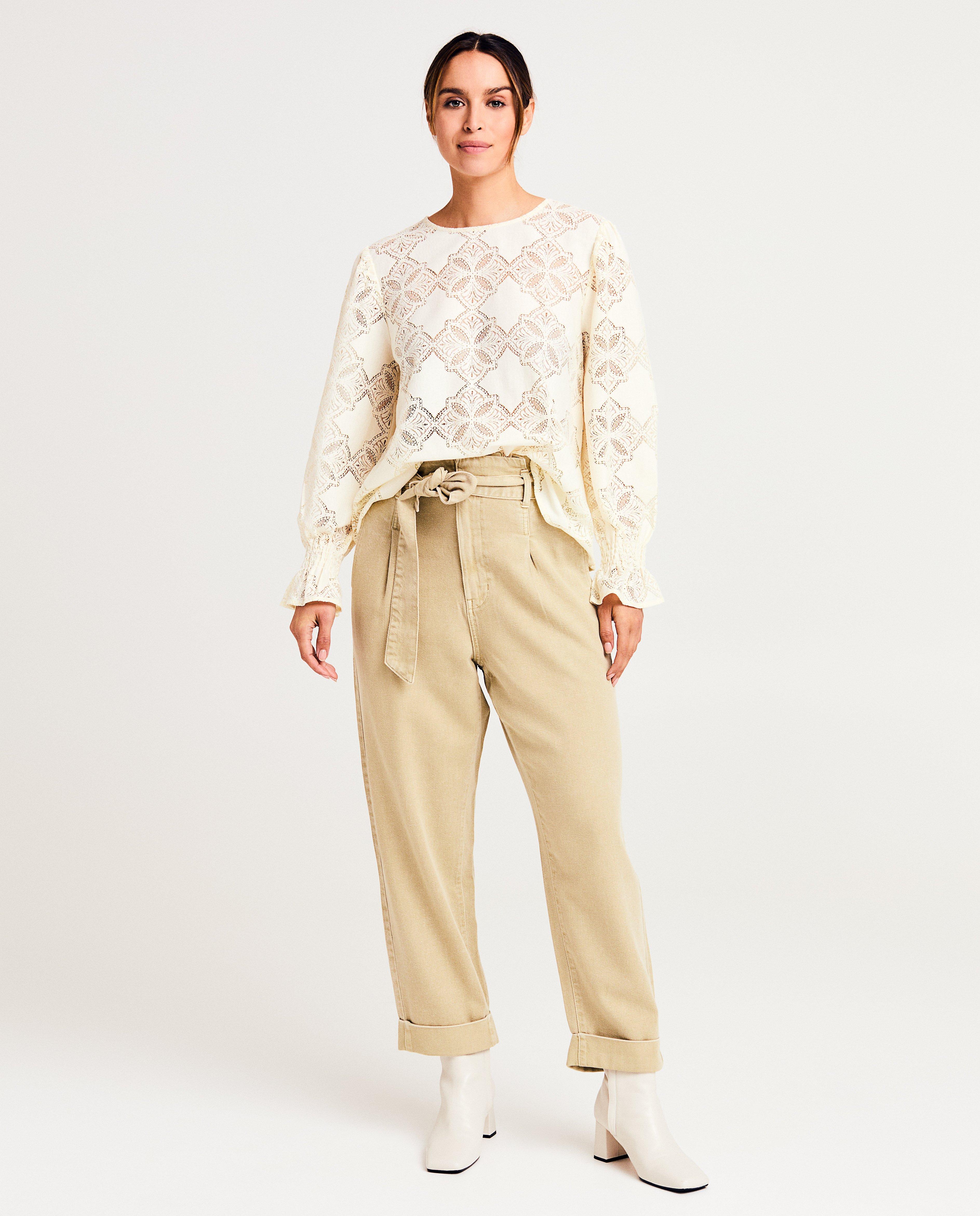 Hemden - Blouse met kanten patroon