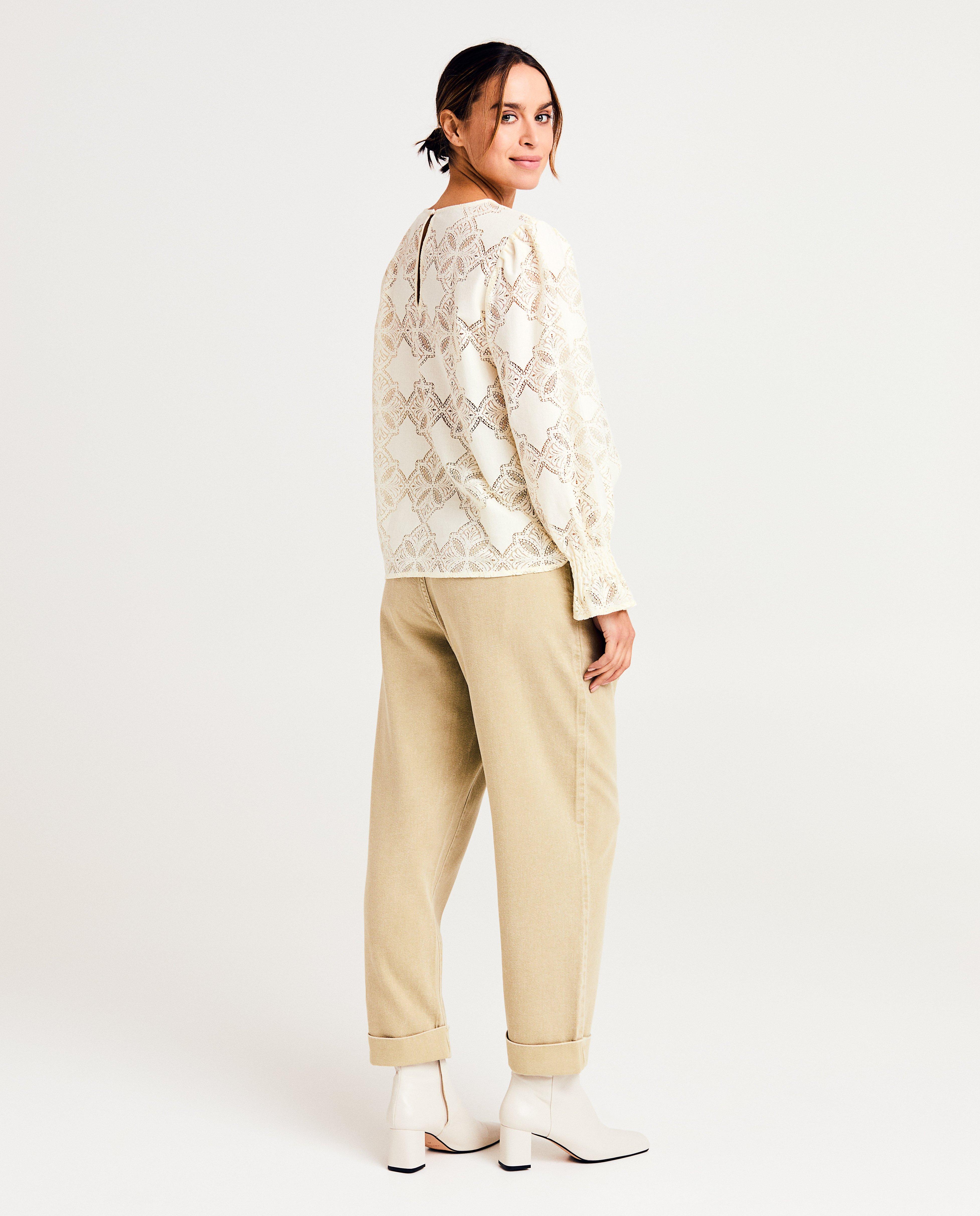 Hemden - Blouse met kanten patroon