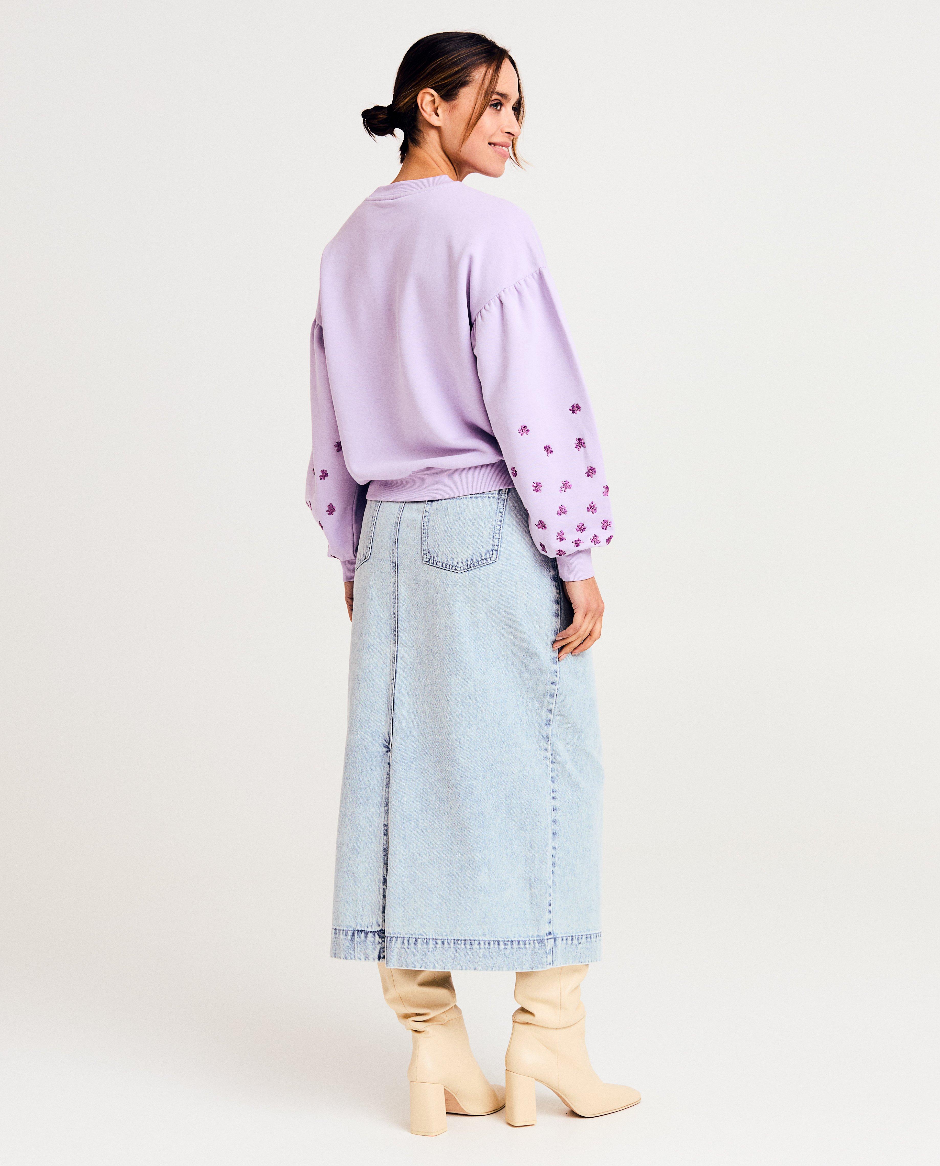 Sweaters - Sweater met geborduurde bloemen
