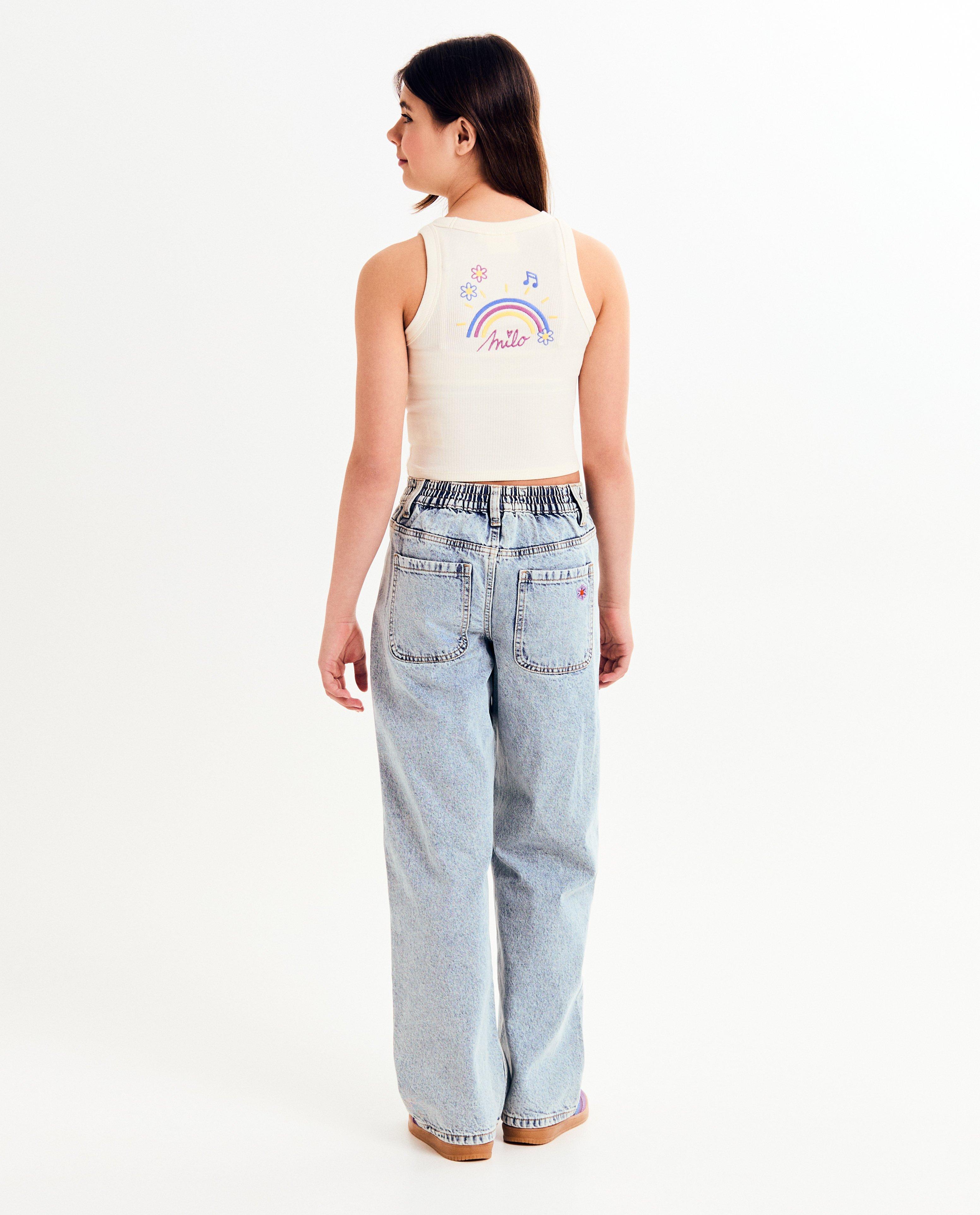 T-shirts - Top met borduursel, 6-14 jaar