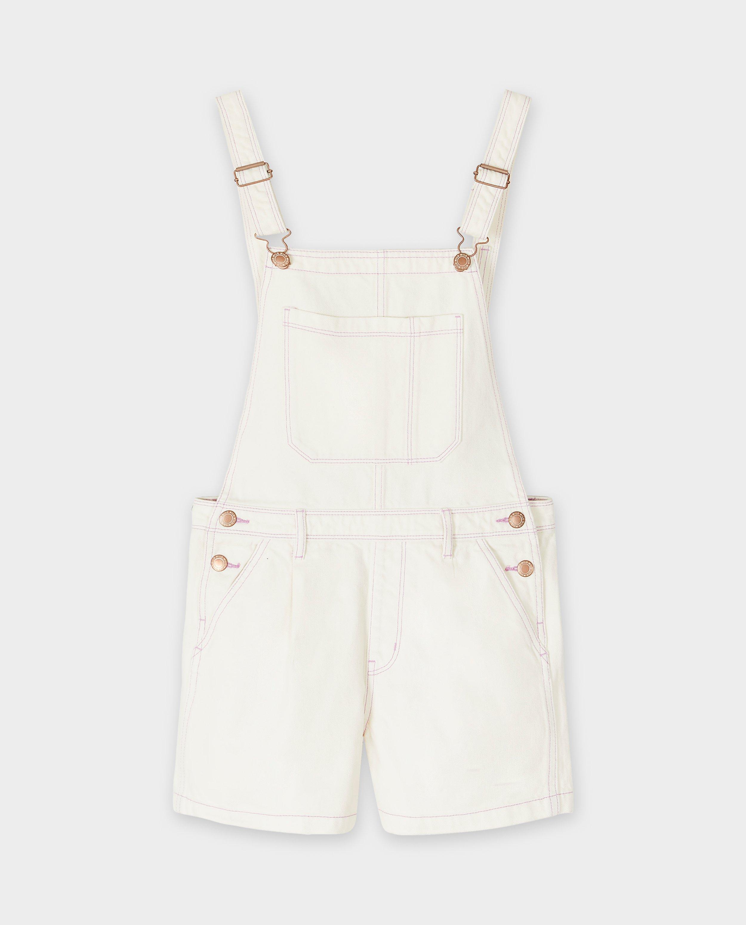 Jumpsuit - Witte jeanssalopette, 6-14 jaar
