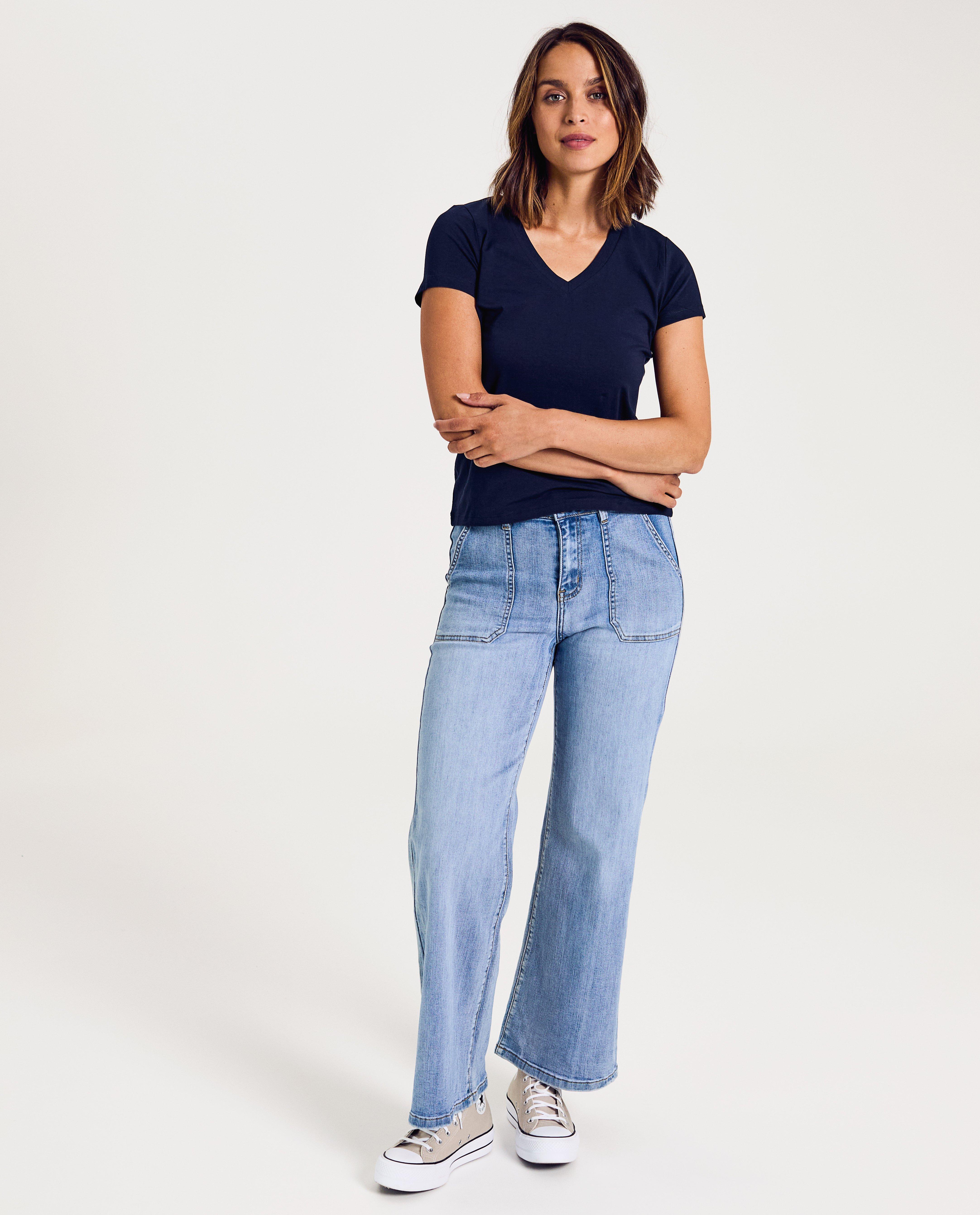 Lichtblauwe jeans, wide leg fit - Product Detail - lichtblauw - afbeelding nummer 1