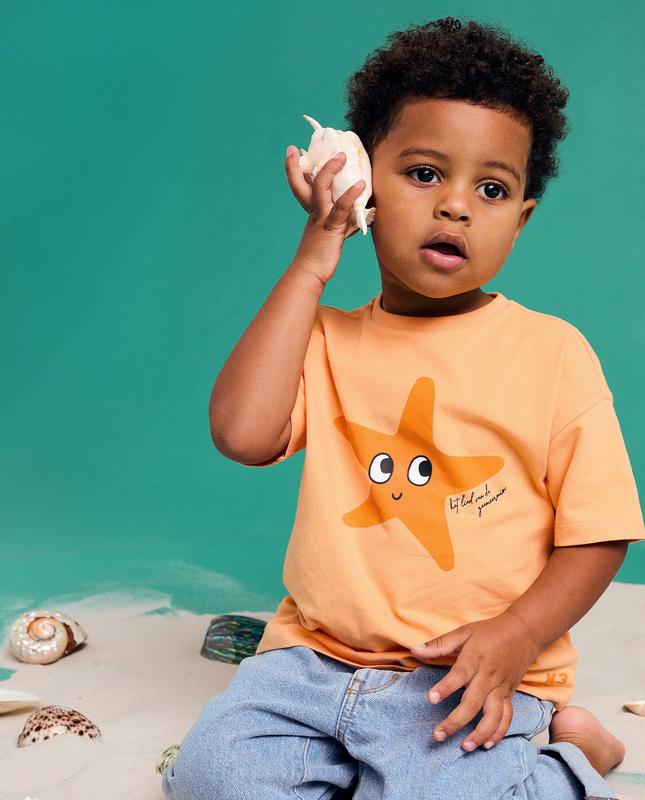 T-shirt met print zeester, unisex - null - K3