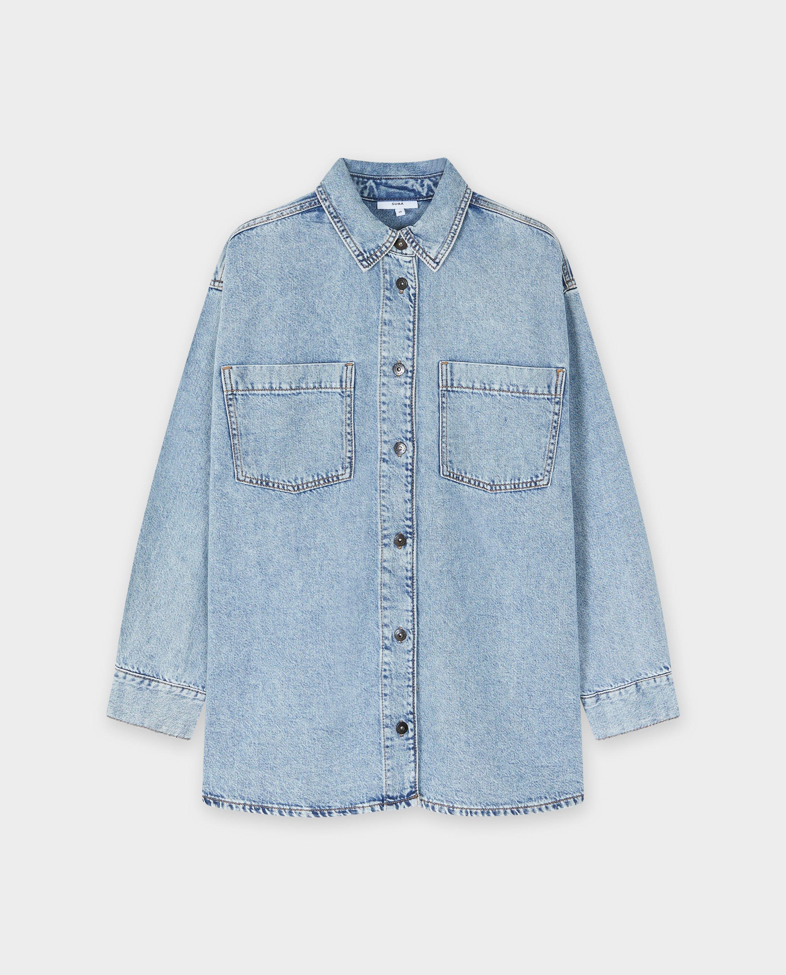 Chemises - Chemisier bleu en jeans