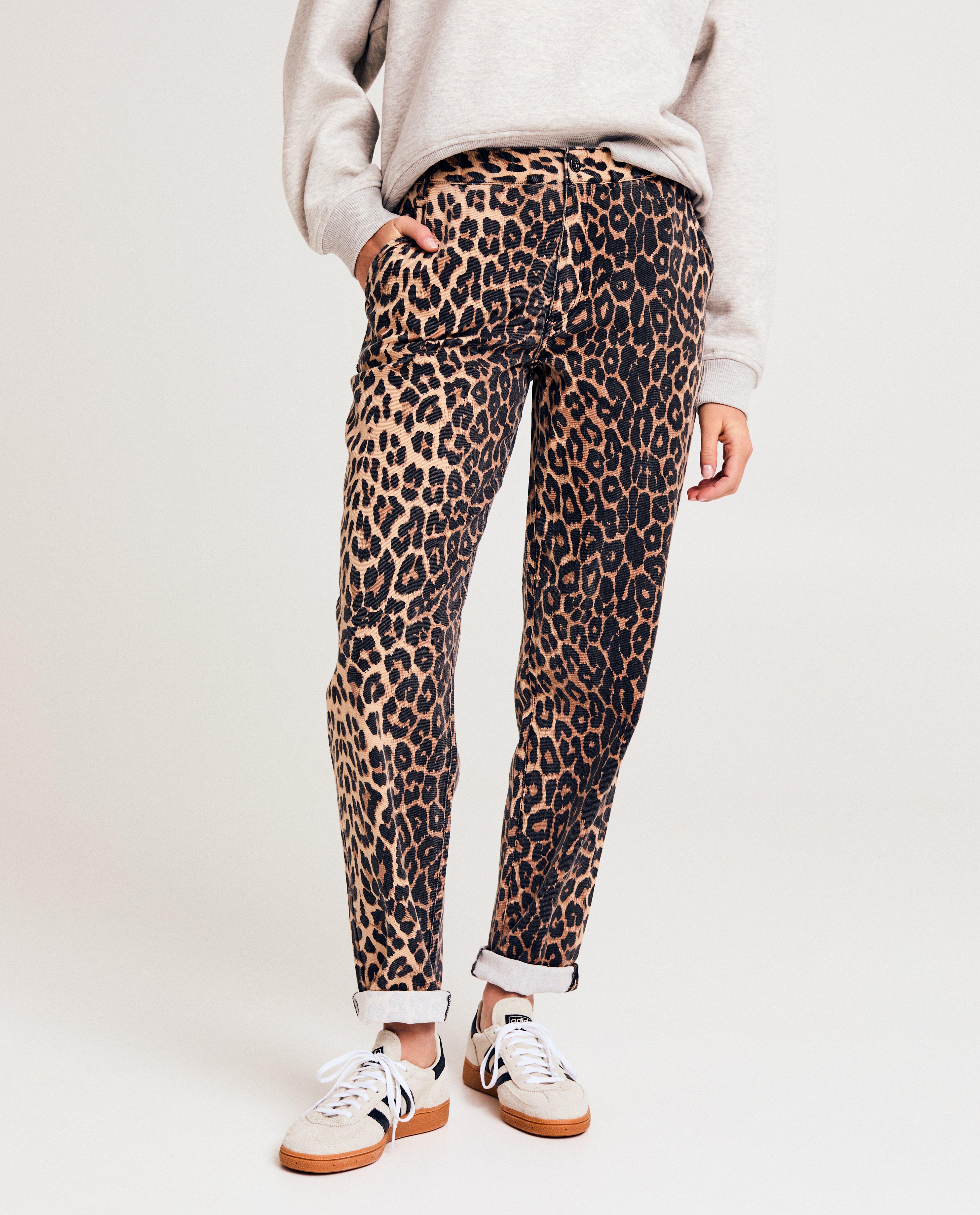 Pantalons - Pantalon à imprimé léopard, baggy fit