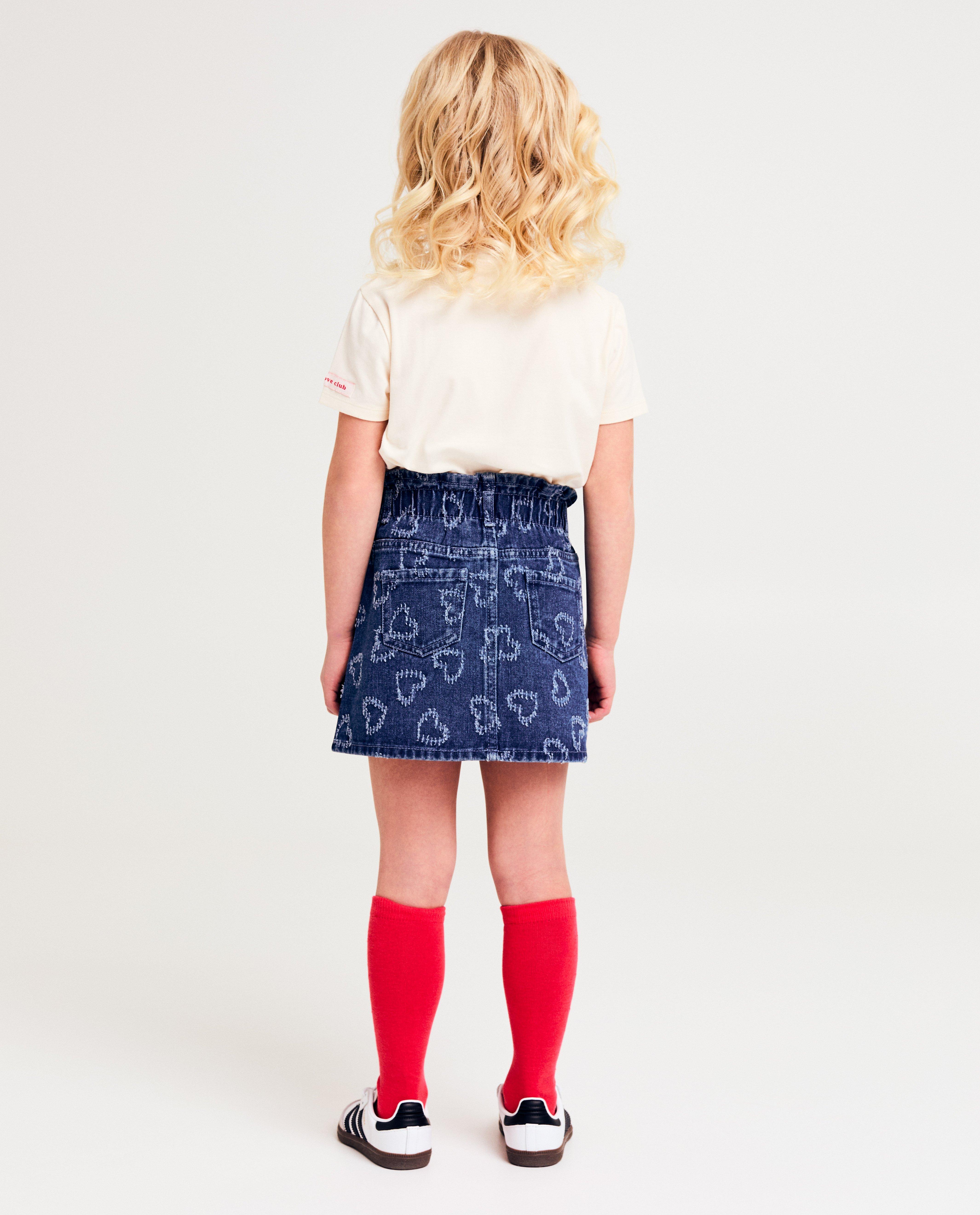 Jupes - Jupe en jeans à motif à petits cœurs