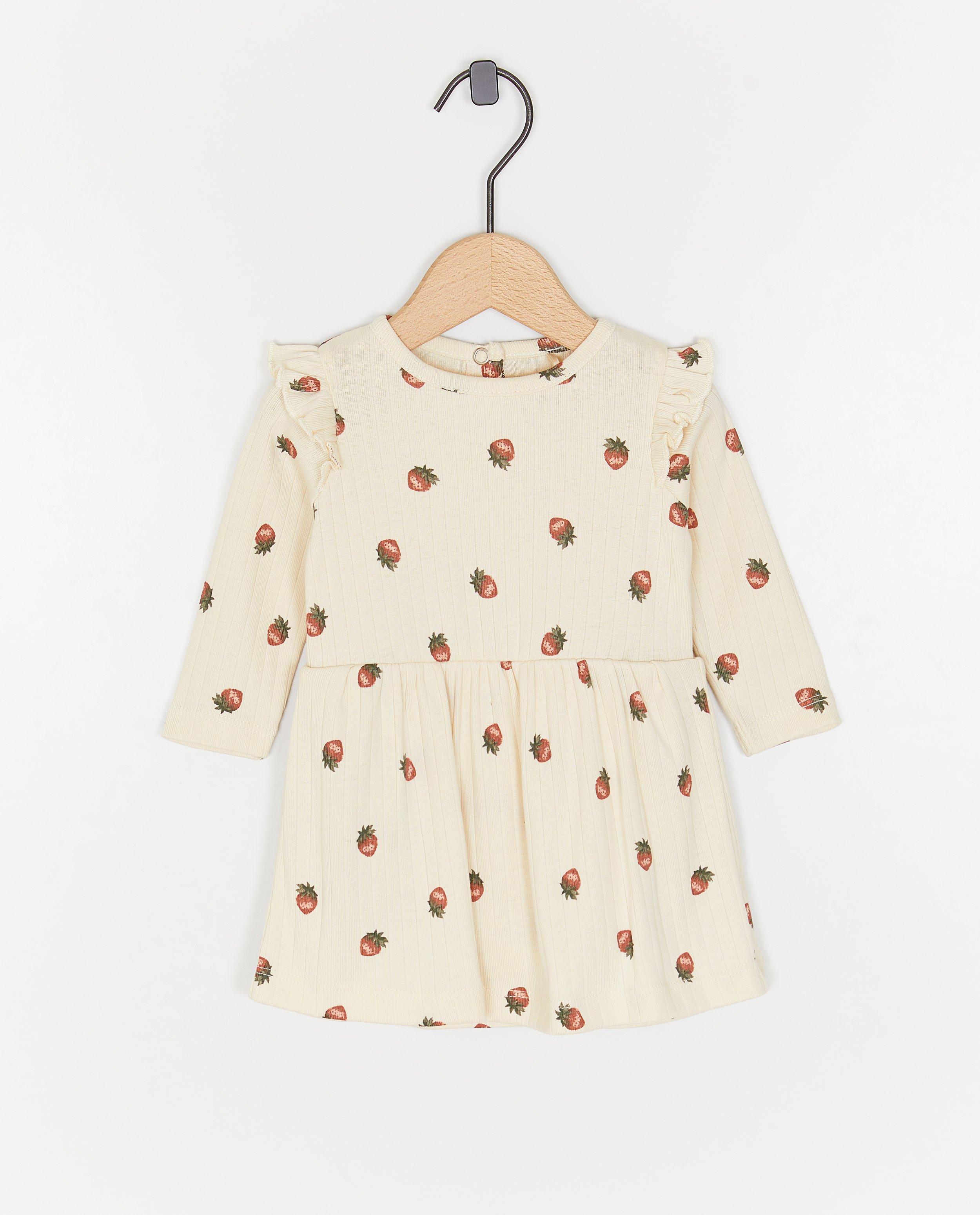Jurk met aardbeienprint - null - Newborn 50-68