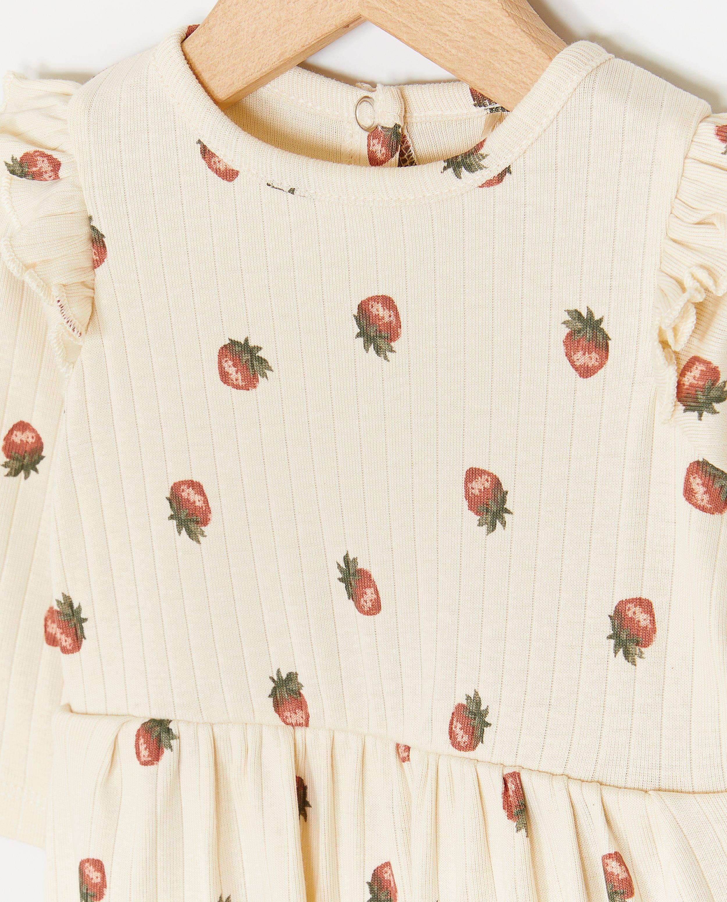 Kleedjes - Jurk met aardbeienprint