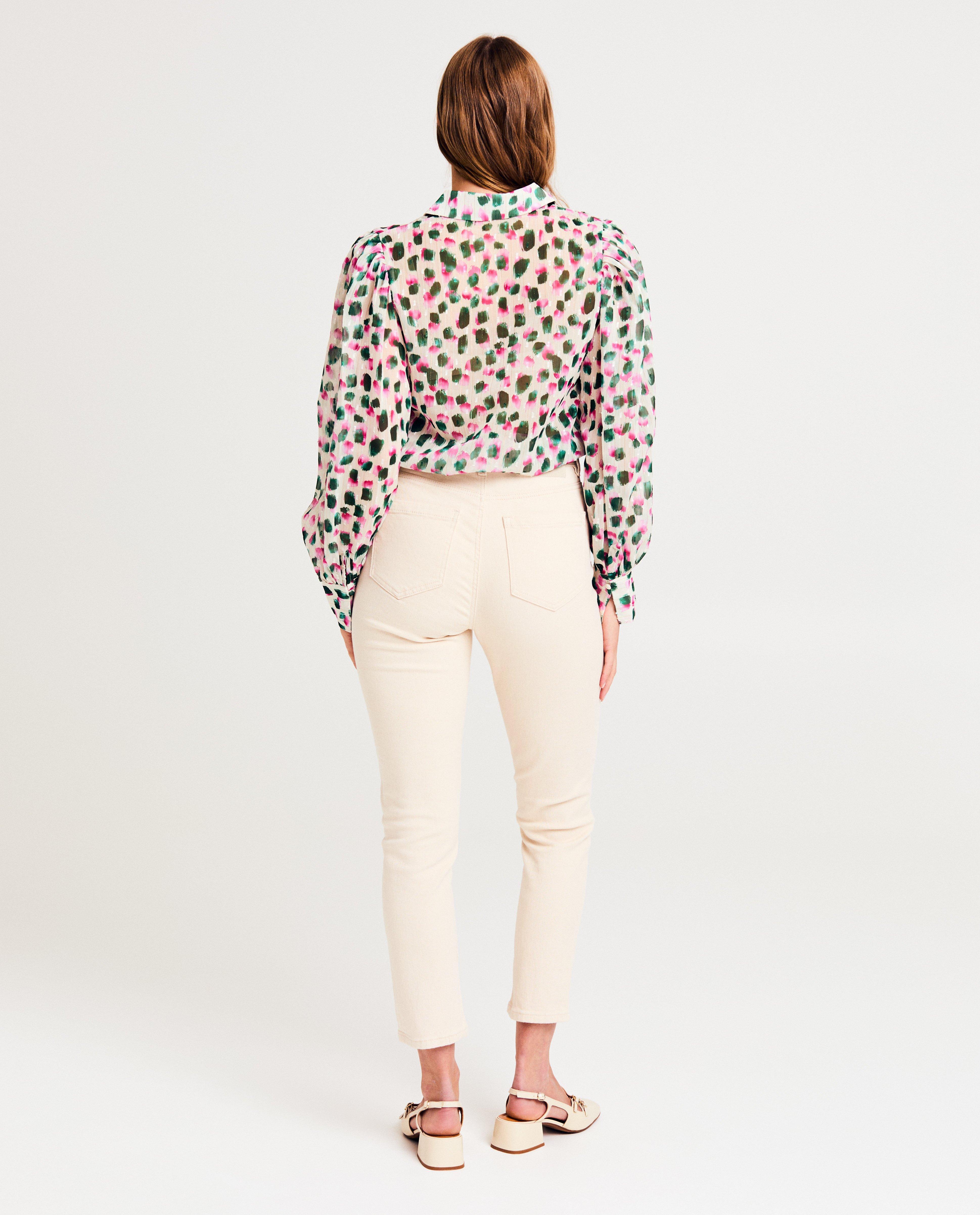 Jeans - Beige broek, straight fit