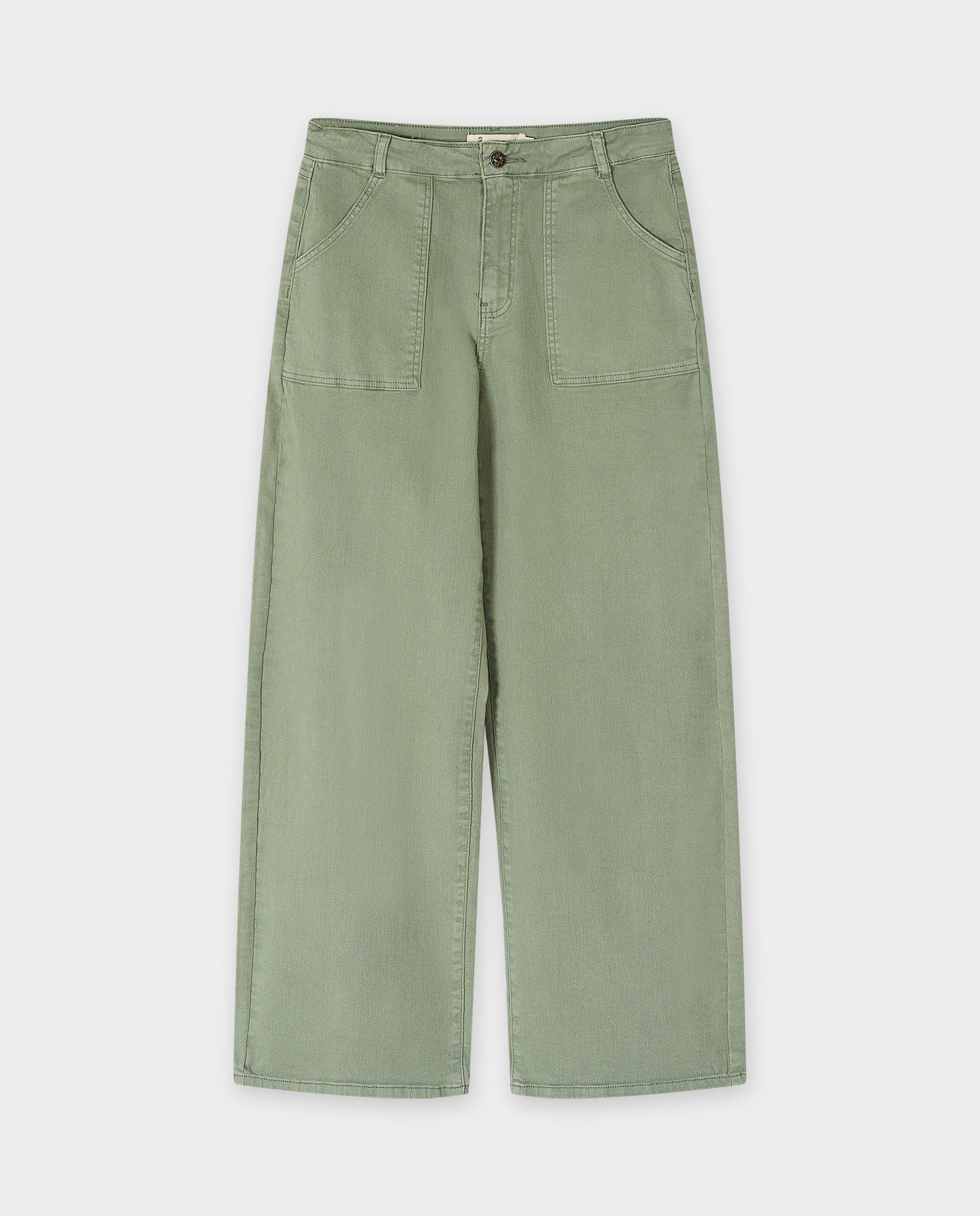 Groene jeans, straight fit - null - Peppercorn