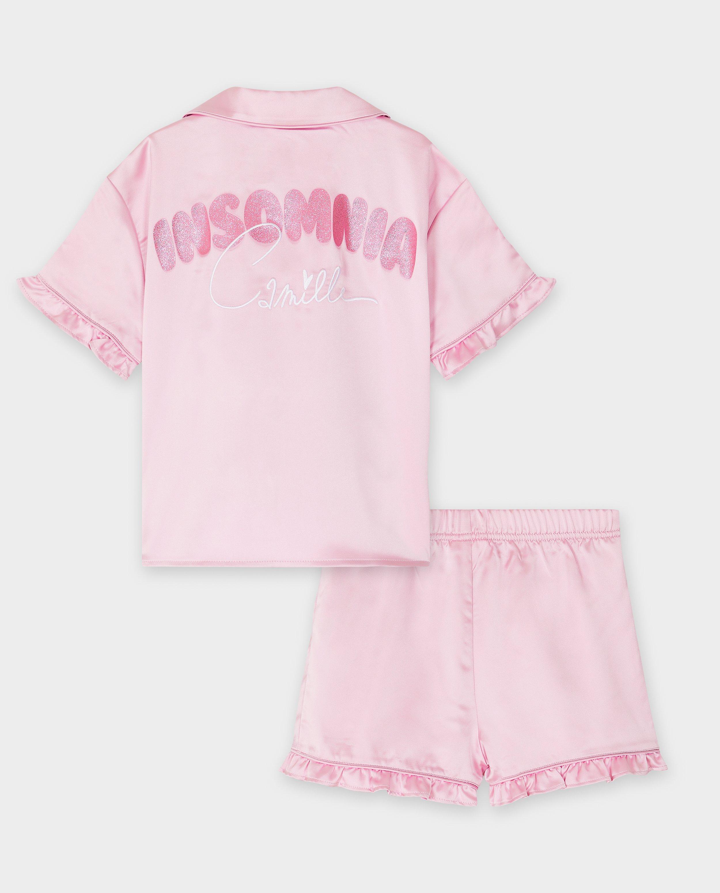 Pyjama en satin, 6-14 ans - D&eacute;tails du produit - rose clair - image num&eacute;ro 8