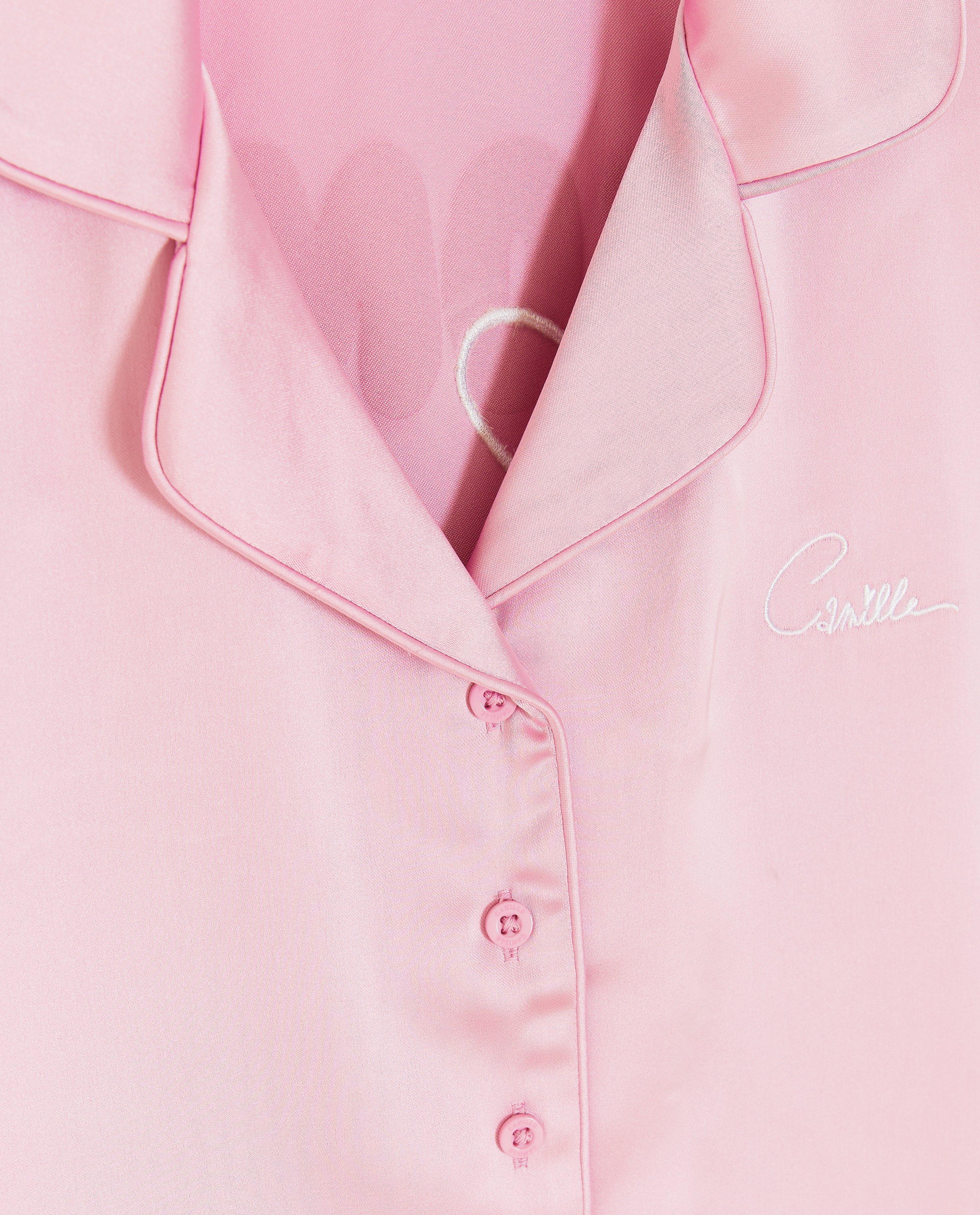 Pyjama en satin, 6-14 ans - D&eacute;tails du produit - rose clair - image num&eacute;ro 9