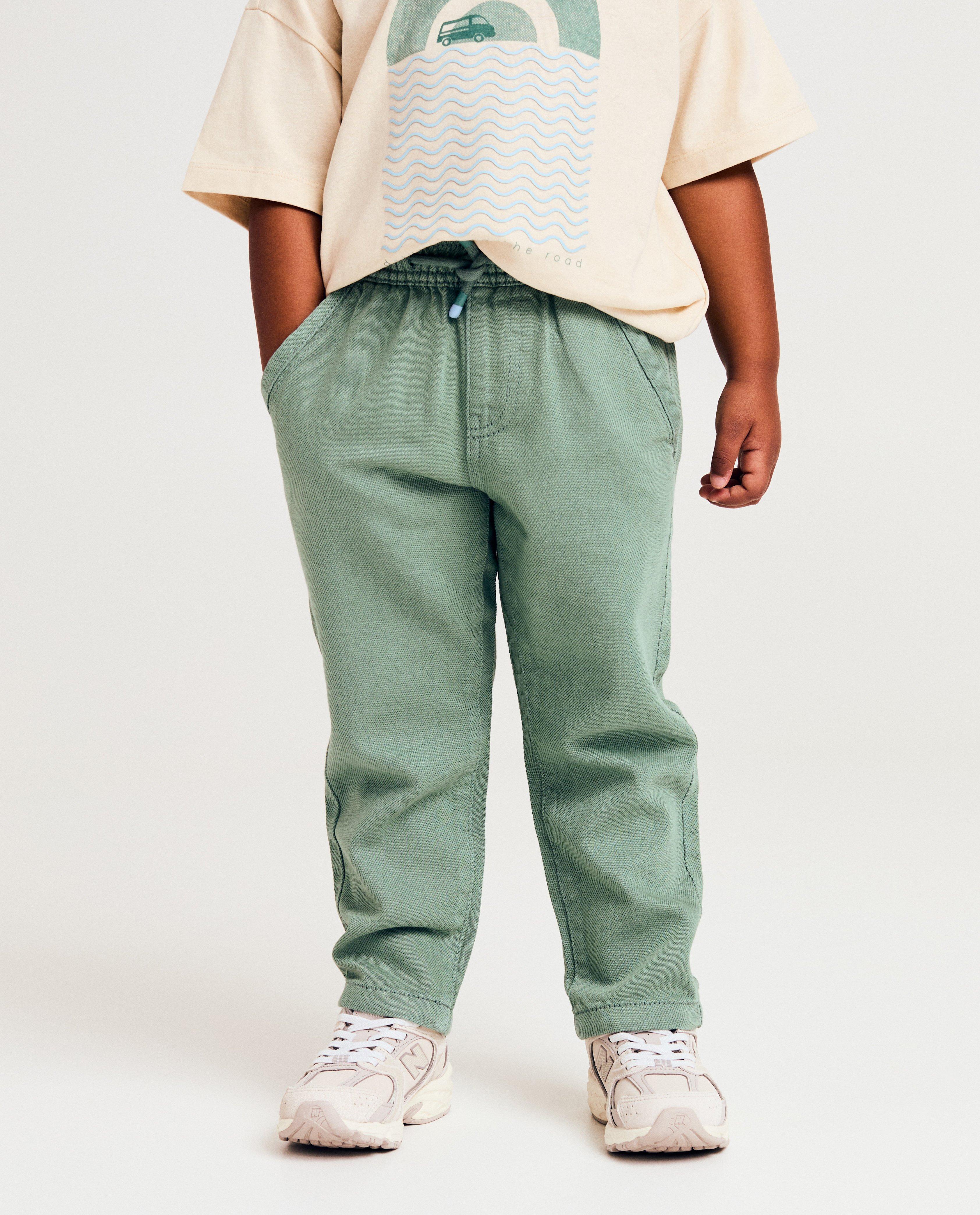 Broeken - Groene broek, regular fit