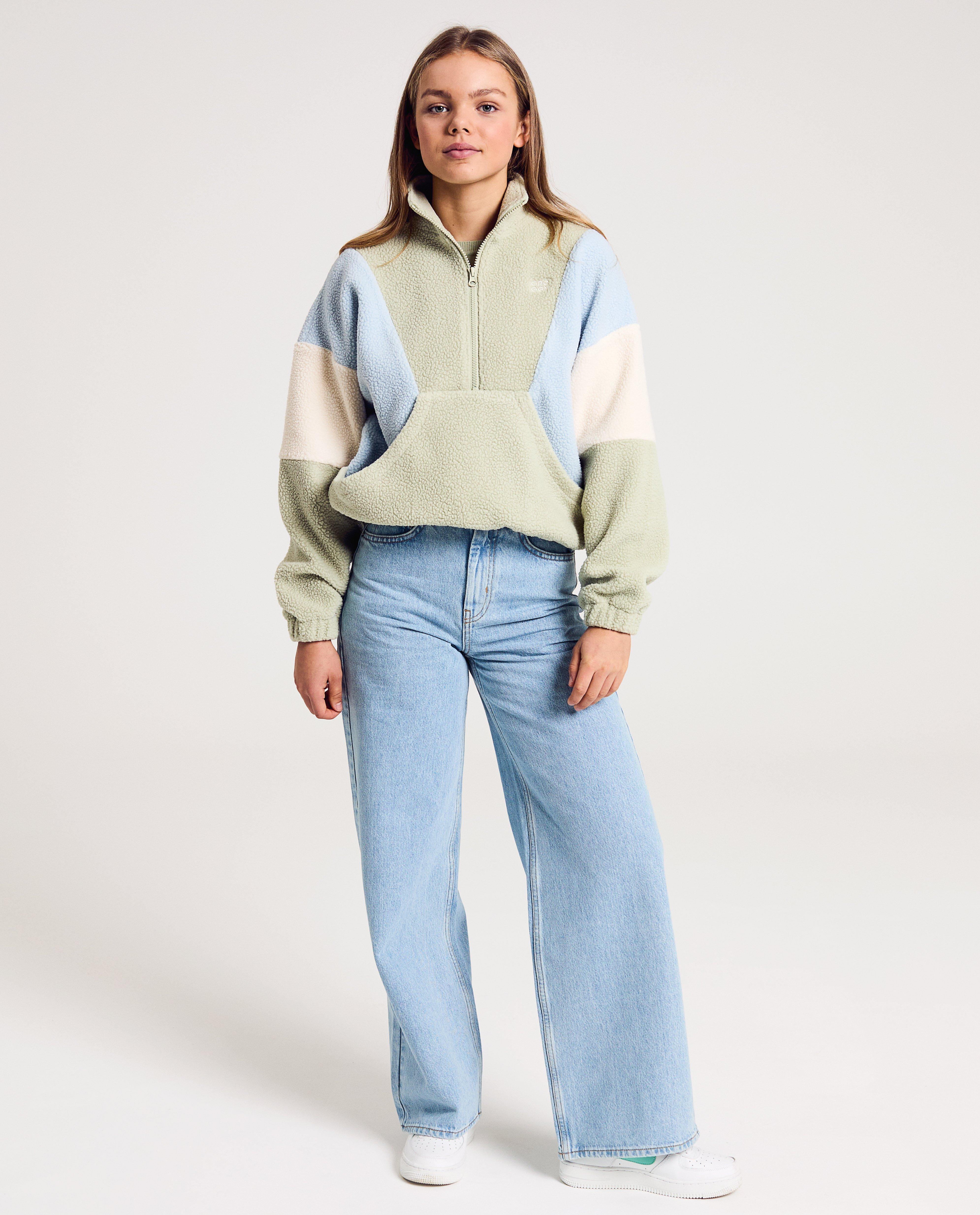 Teddy vest met color block - Product Detail - lichtgroen - afbeelding nummer 2