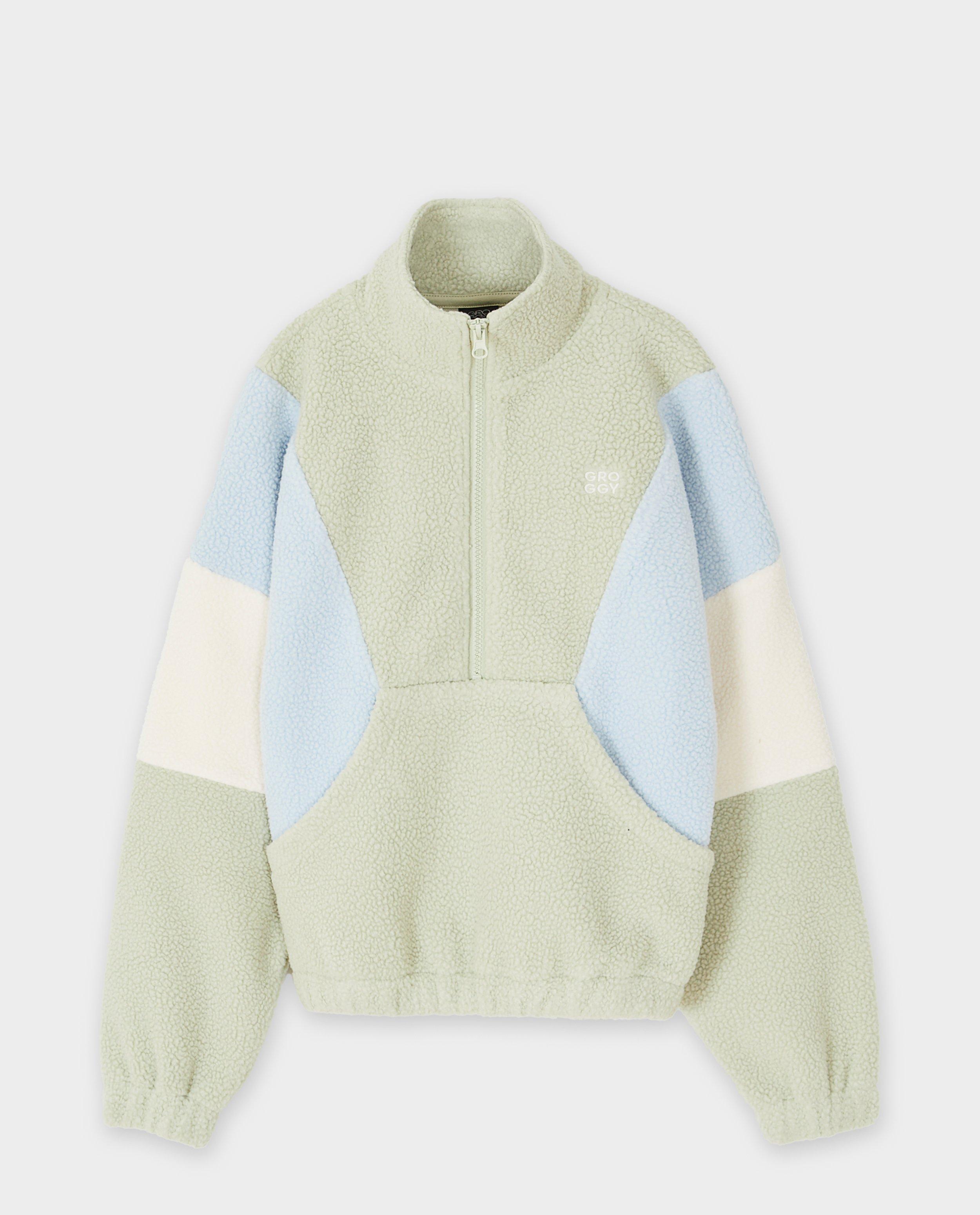 Teddy vest met color block - Product Detail - lichtgroen - afbeelding nummer 4