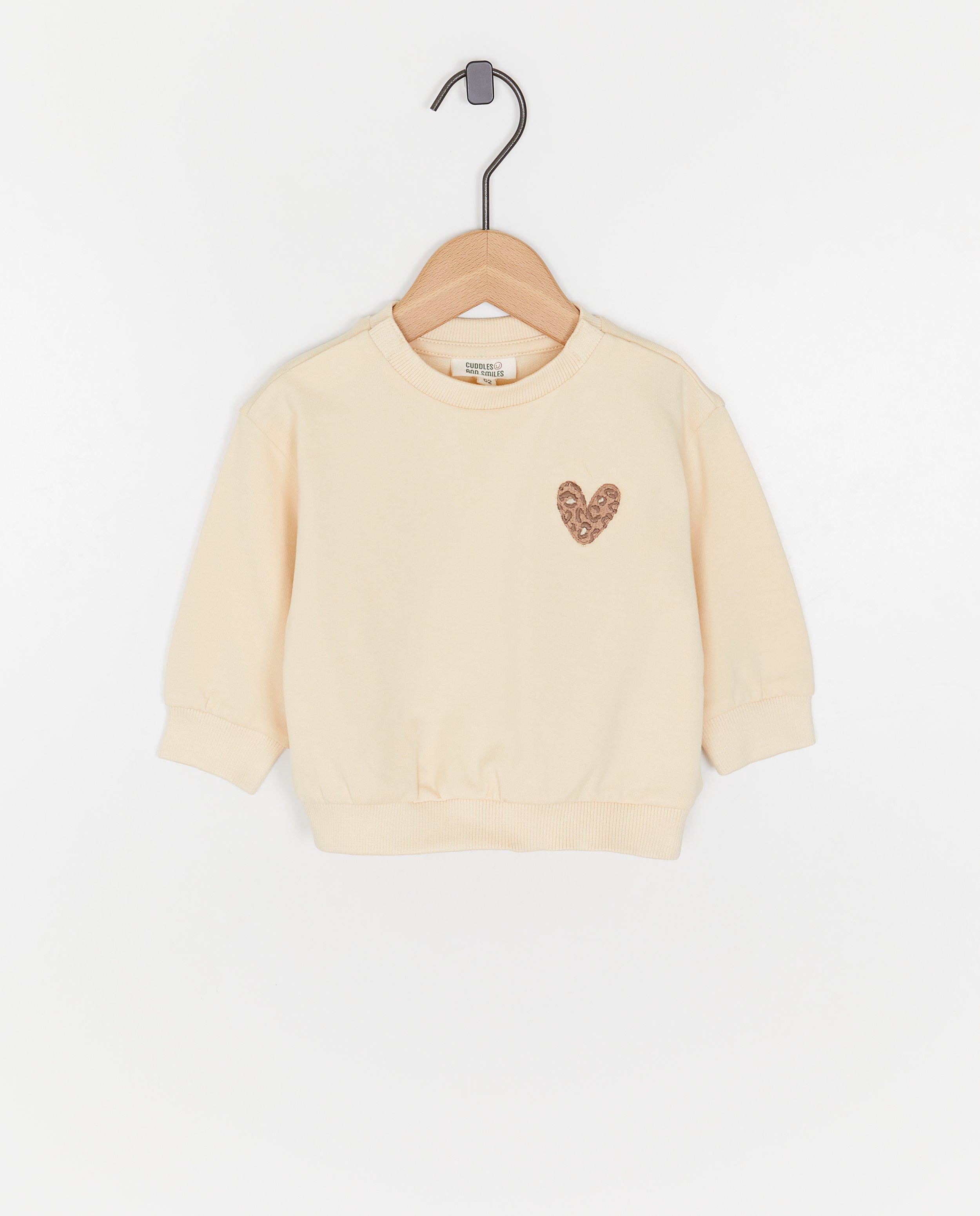 Sweater met geborduurd hartje - null - Newborn 50-68