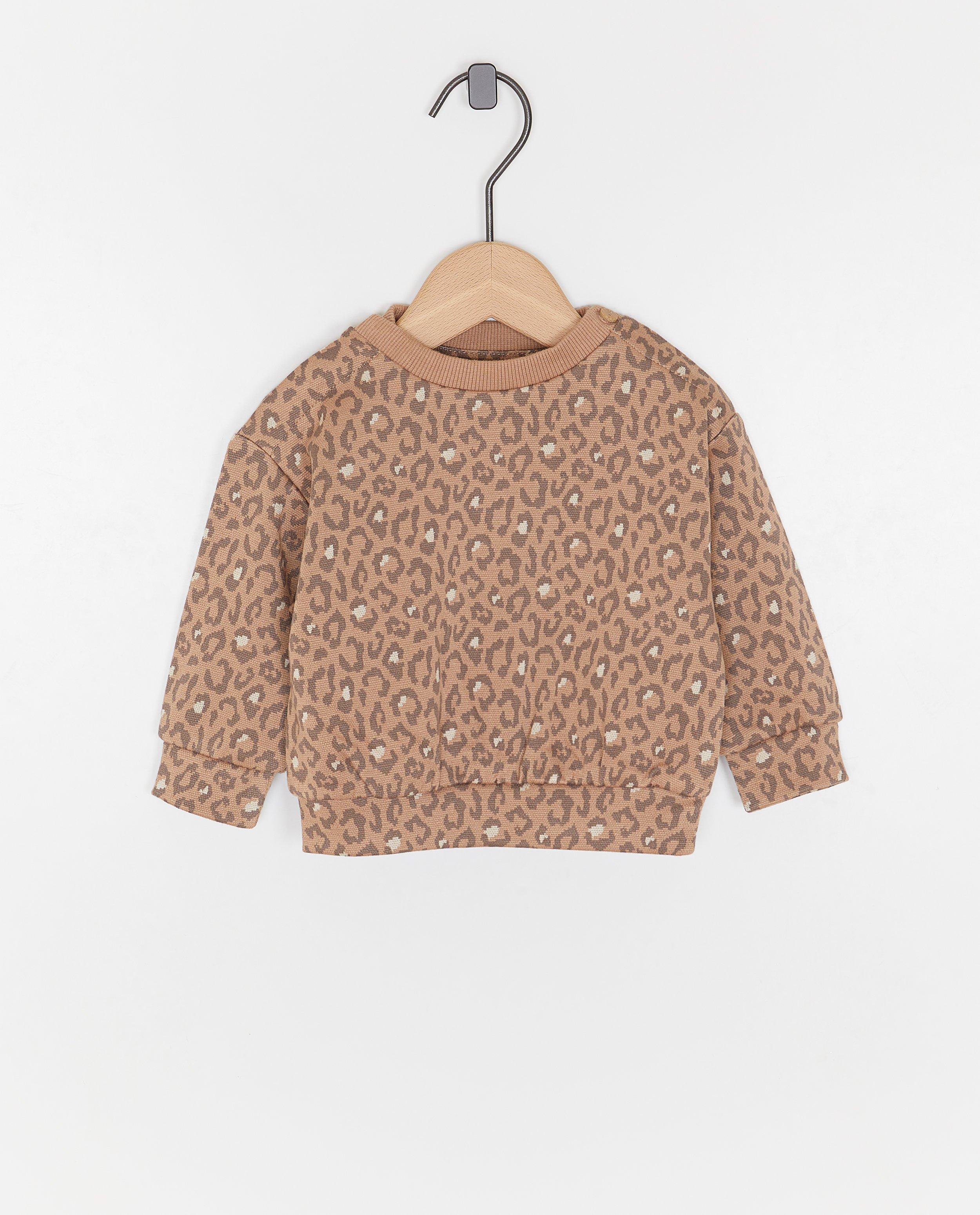 Sweat &agrave; imprim&eacute; l&eacute;opard - D&eacute;tails du produit - brun - image num&eacute;ro 1