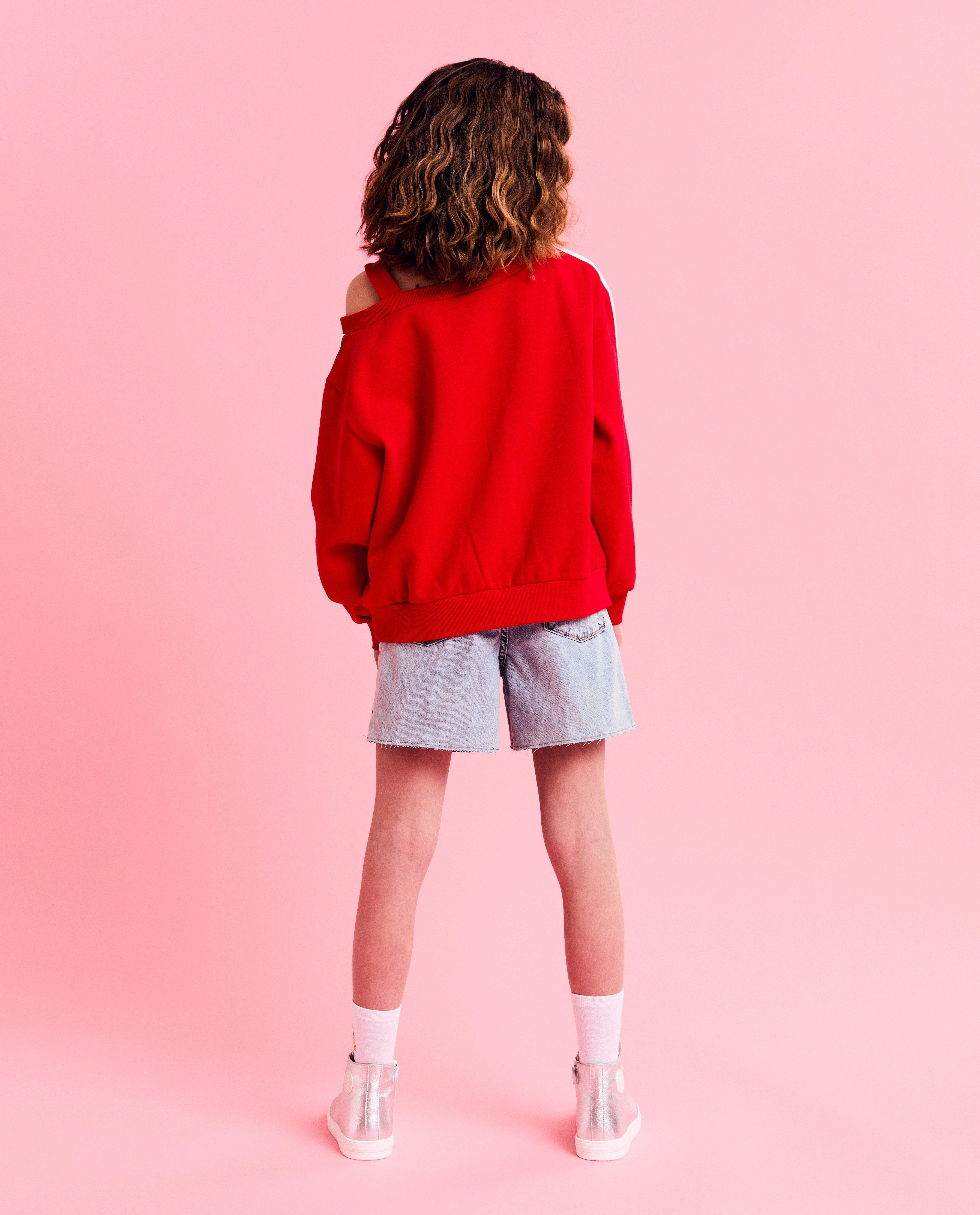 Sweaters - Sweater met lage schouder, 6-14 jaar