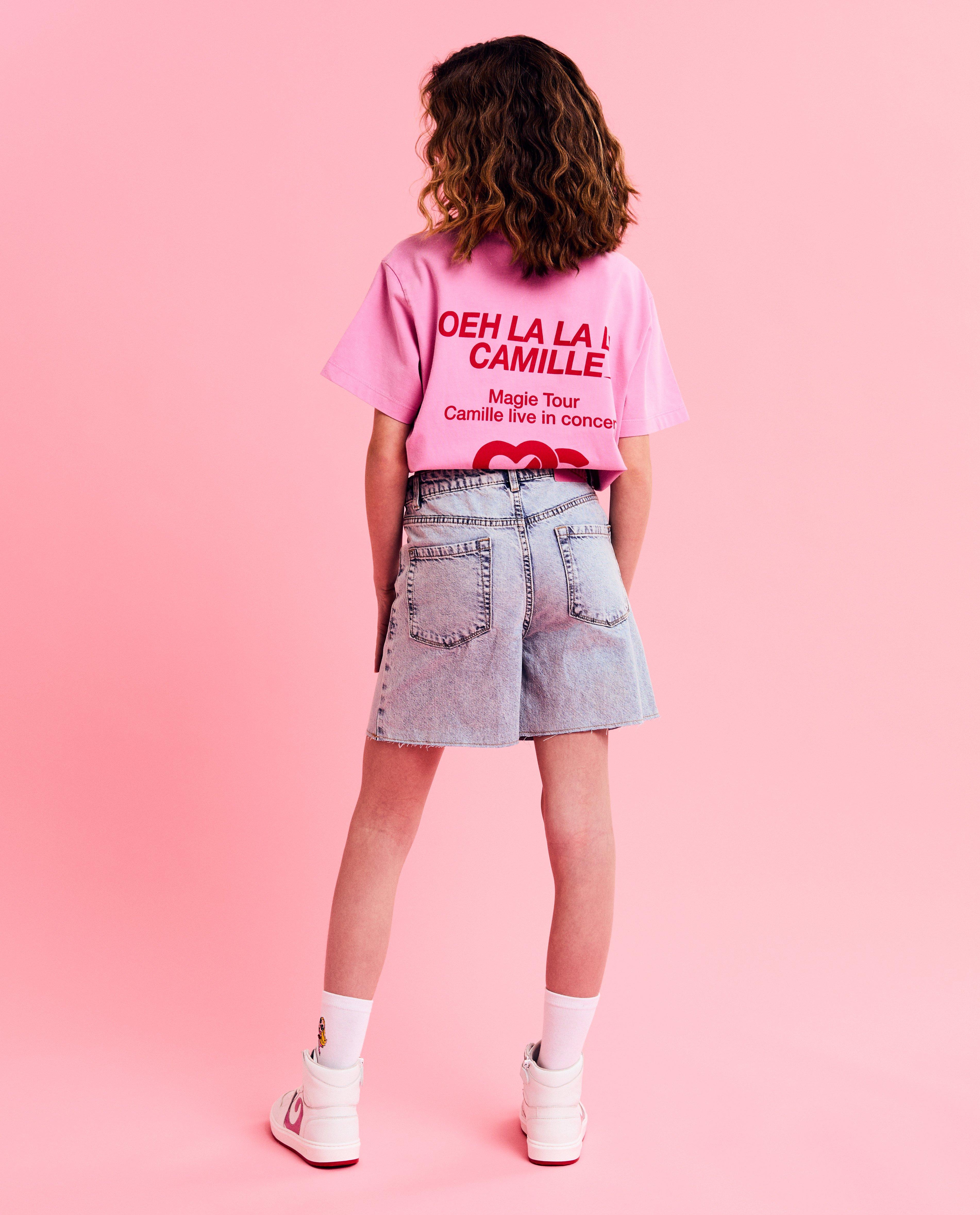 Jeans - Short en jeans avec des effilochures, wide fit, 6-14 ans