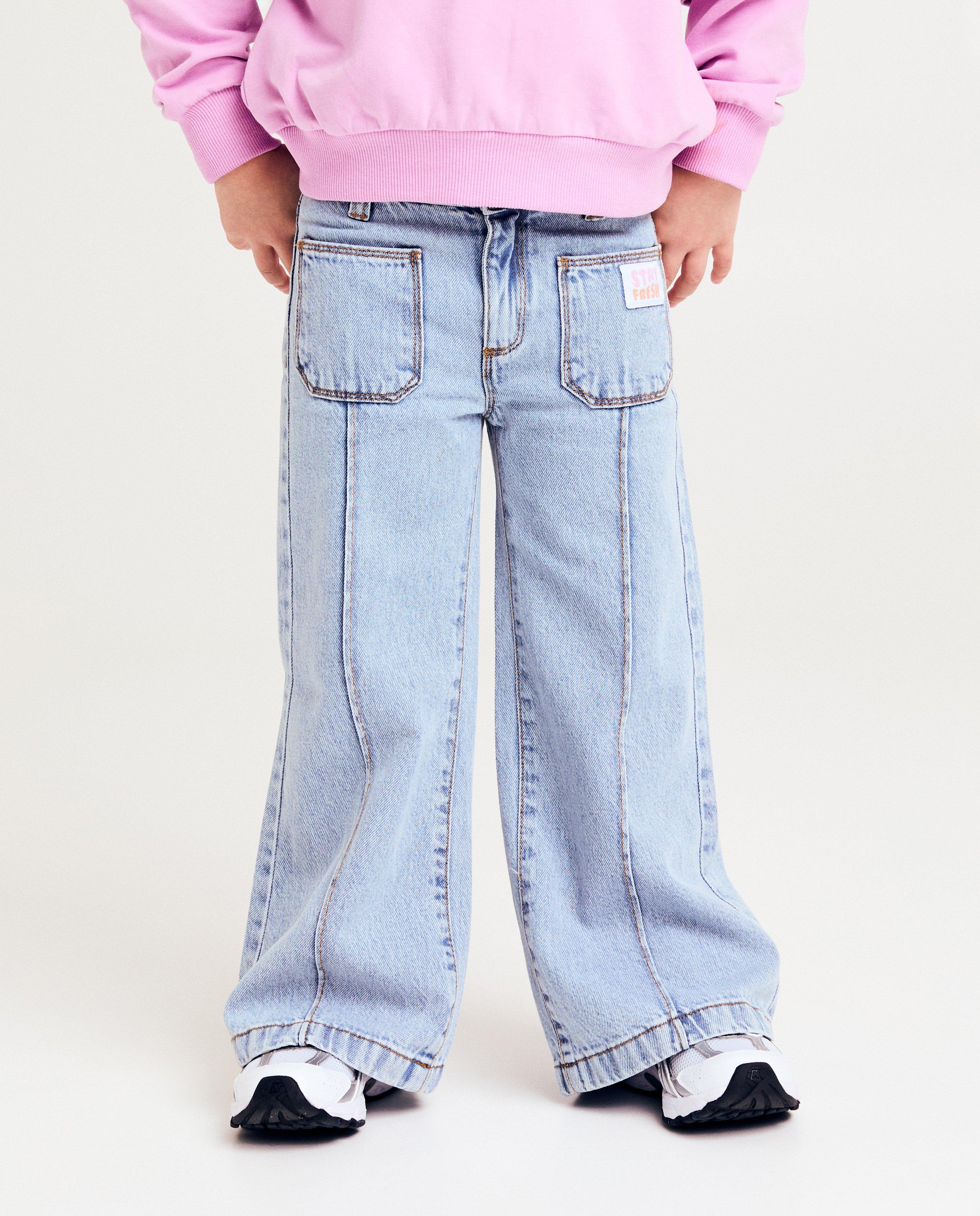 Jeans - Jeans met siernaden, wide fit