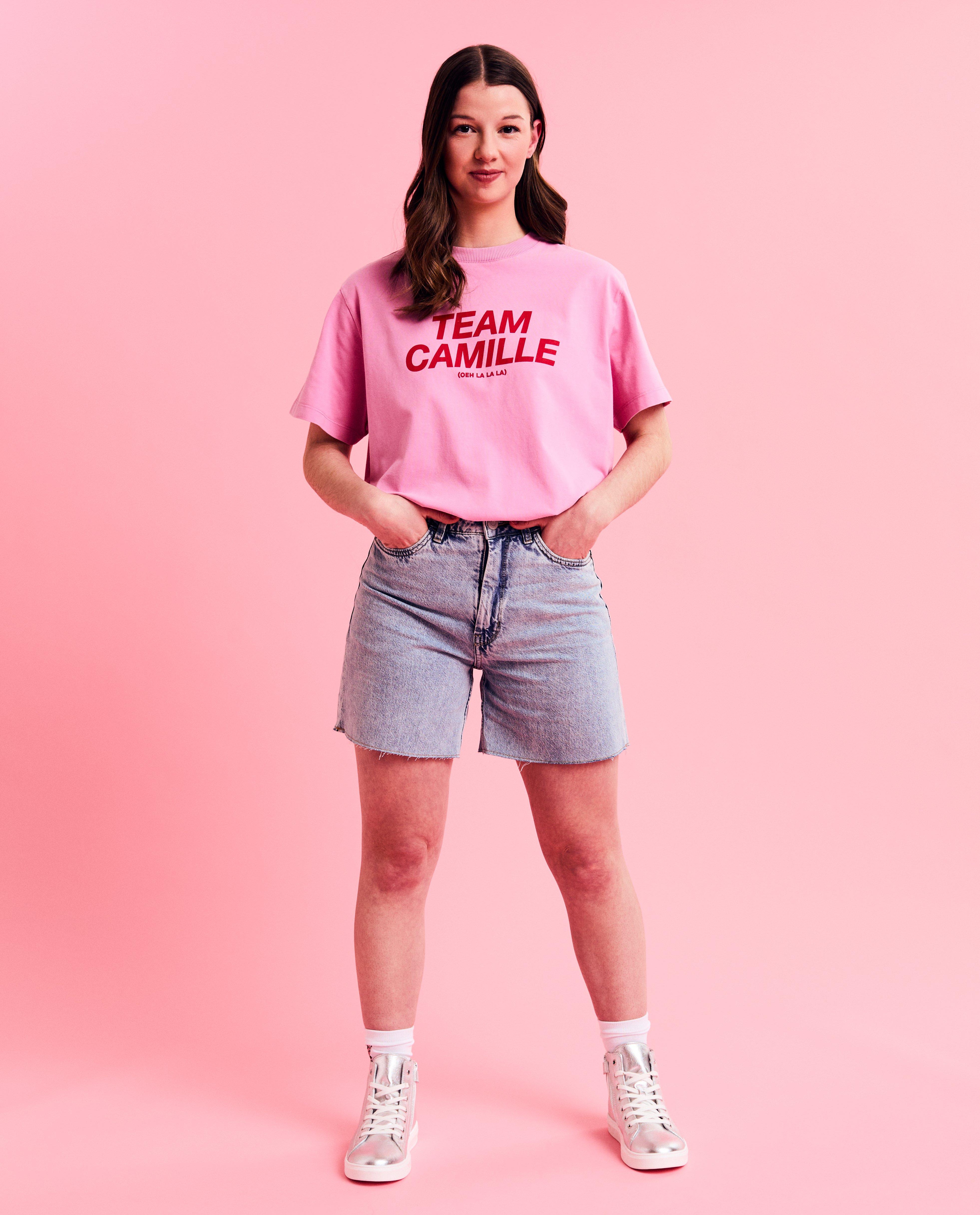 Jeansshort met rafels, wide fit, XS-XL - null - CAMILLE