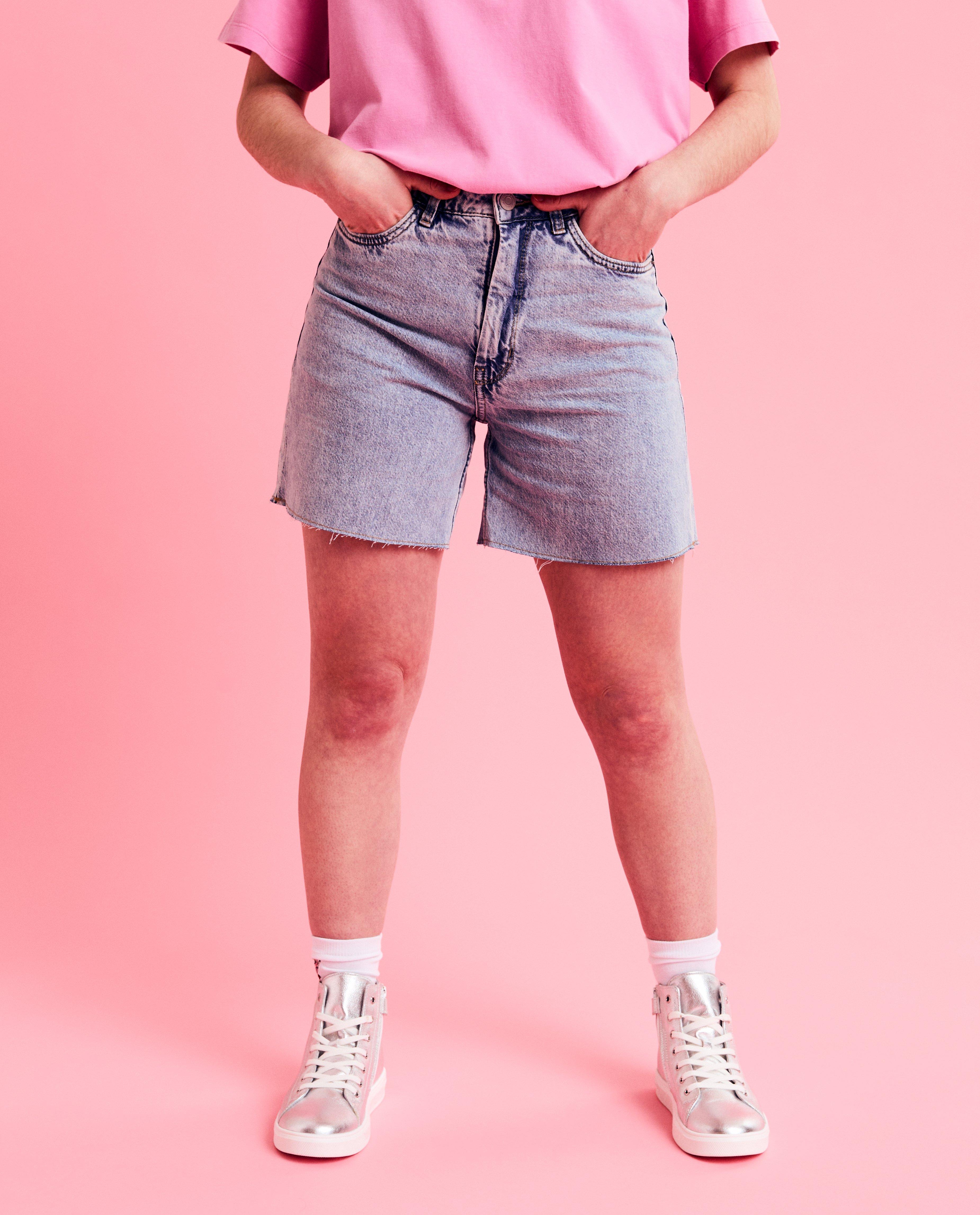 Jeans - Jeansshort met rafels, wide fit, XS-XL