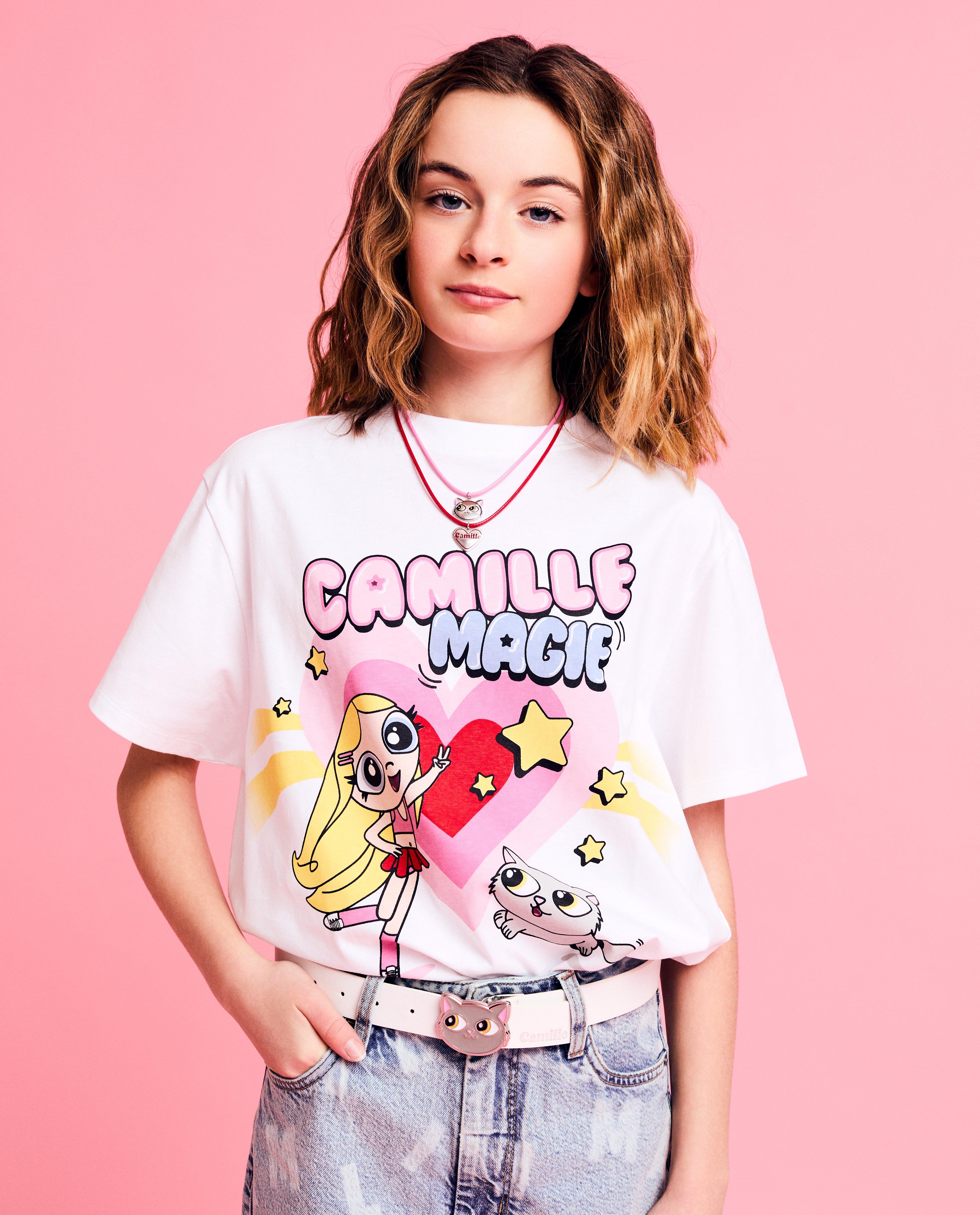 T-shirt met print, 4-14 jaar - null - CAMILLE