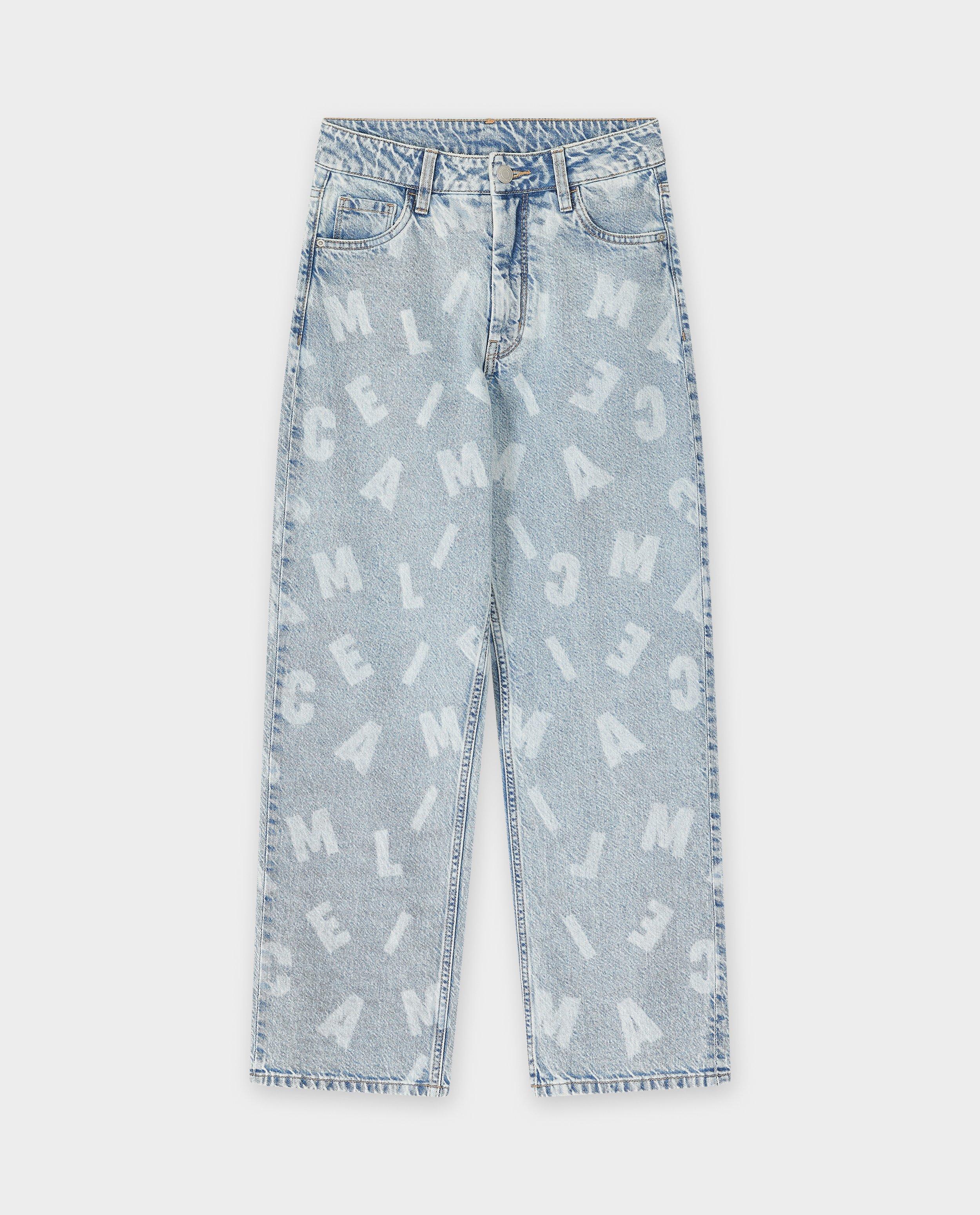 Jeans - Jeans à imprimé à lettres, straight fit, 6-14 ans