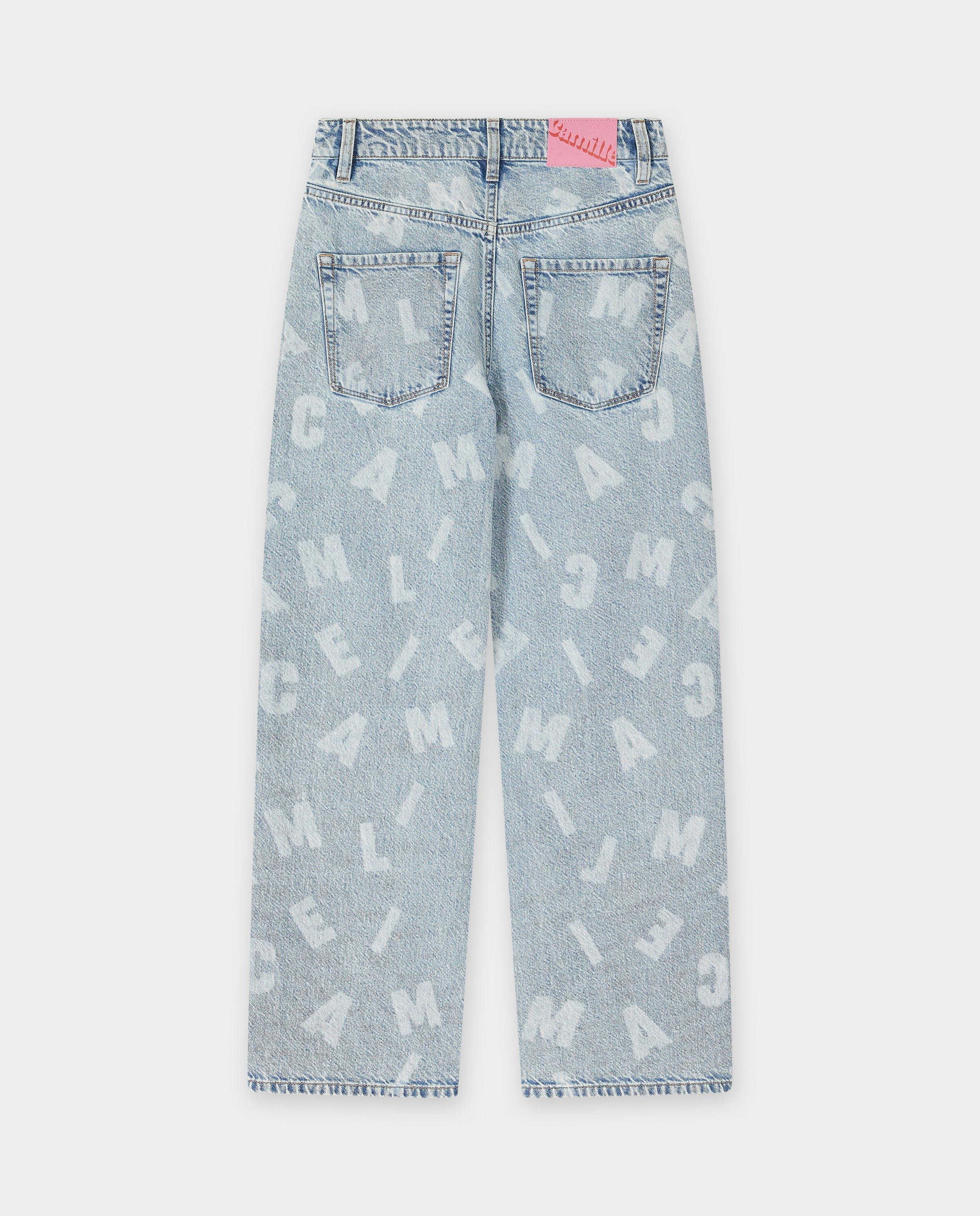 Jeans - Jeans à imprimé à lettres, straight fit, 6-14 ans