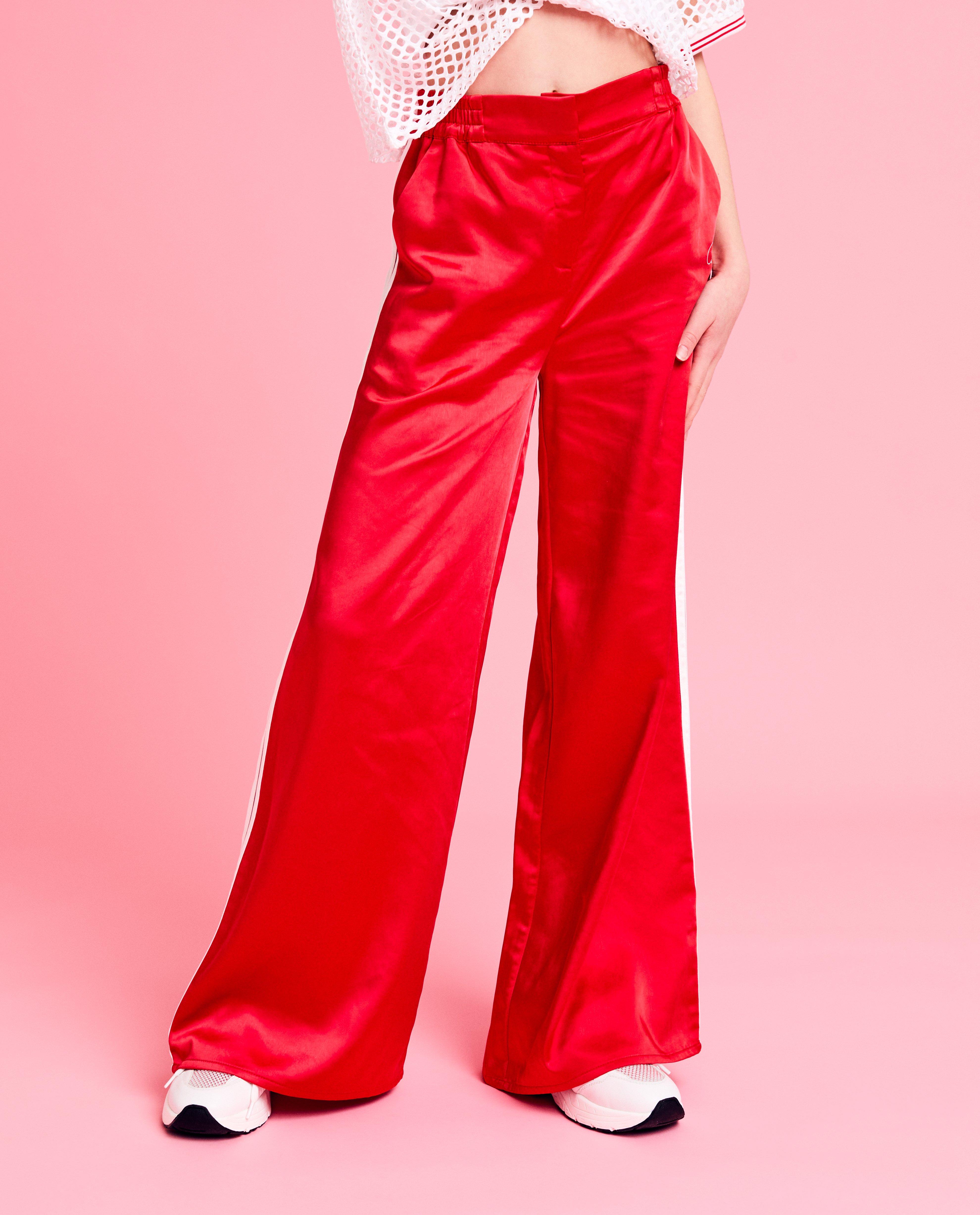 Broeken - Satijnen broek, wide leg fit, 6-14 jaar