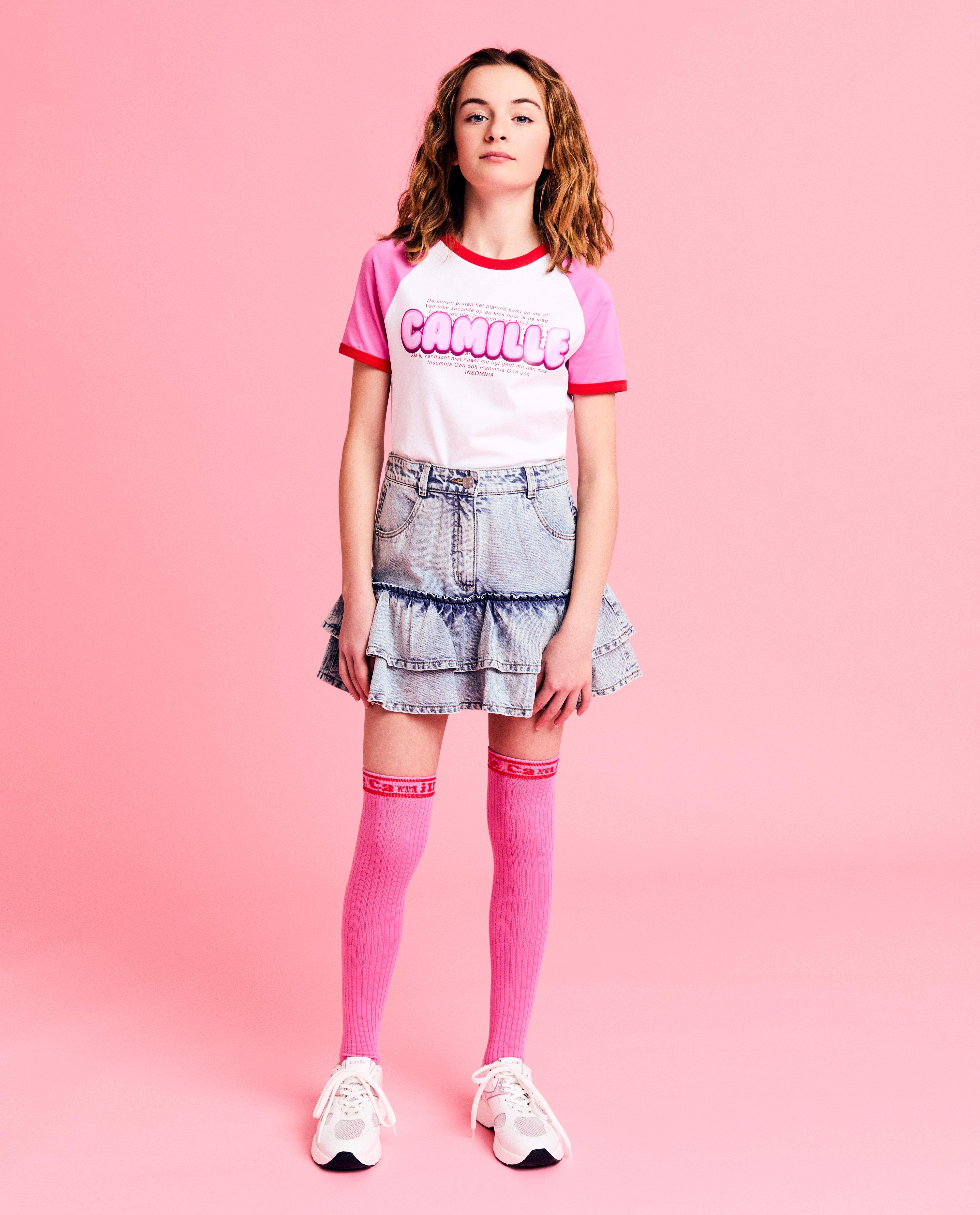 T-shirts - T-shirt met opschrift, fitted, 6-14 jaar