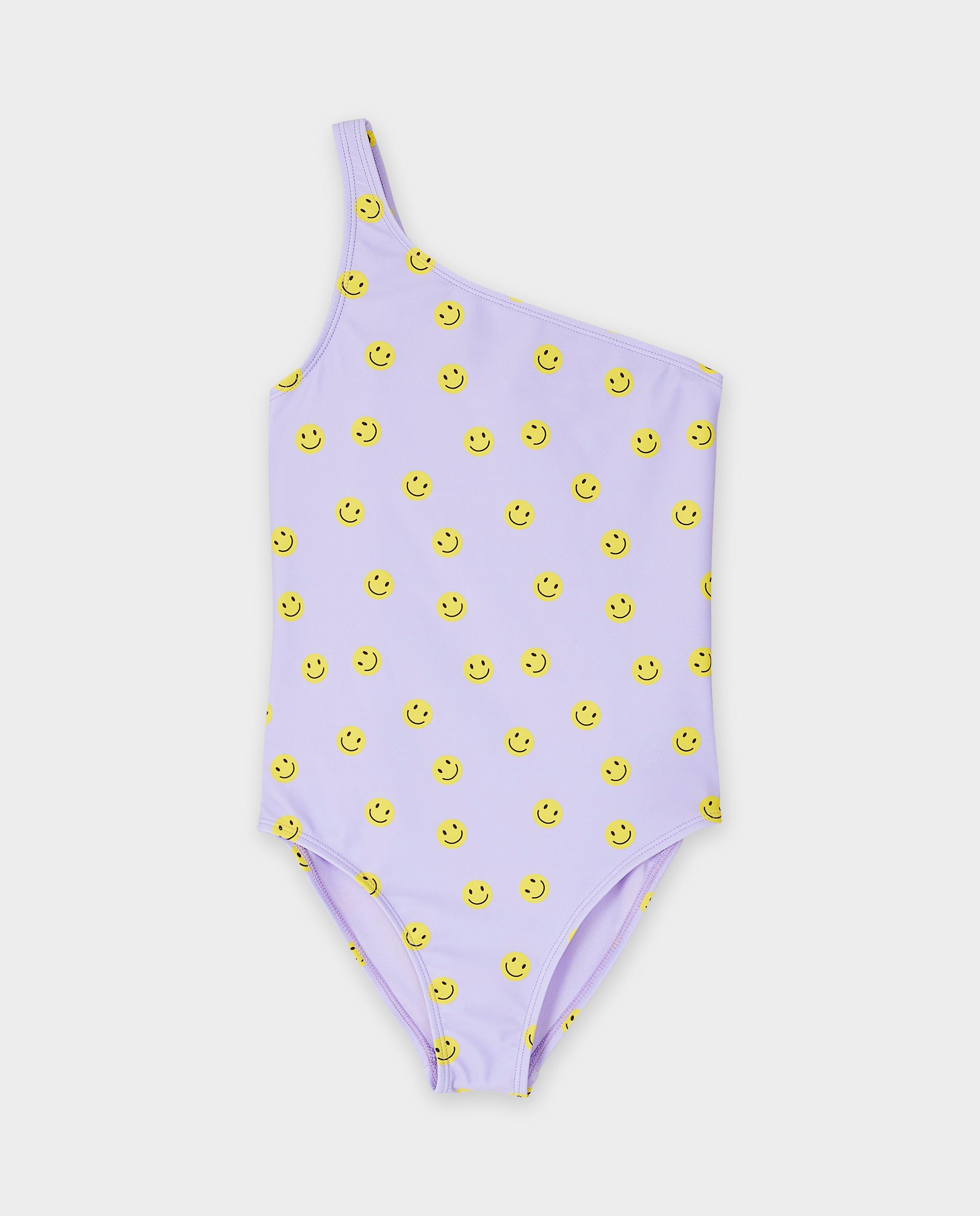 Maillot asymétrique à imprimé à smileys, 134-170 - null - Fish & Chips