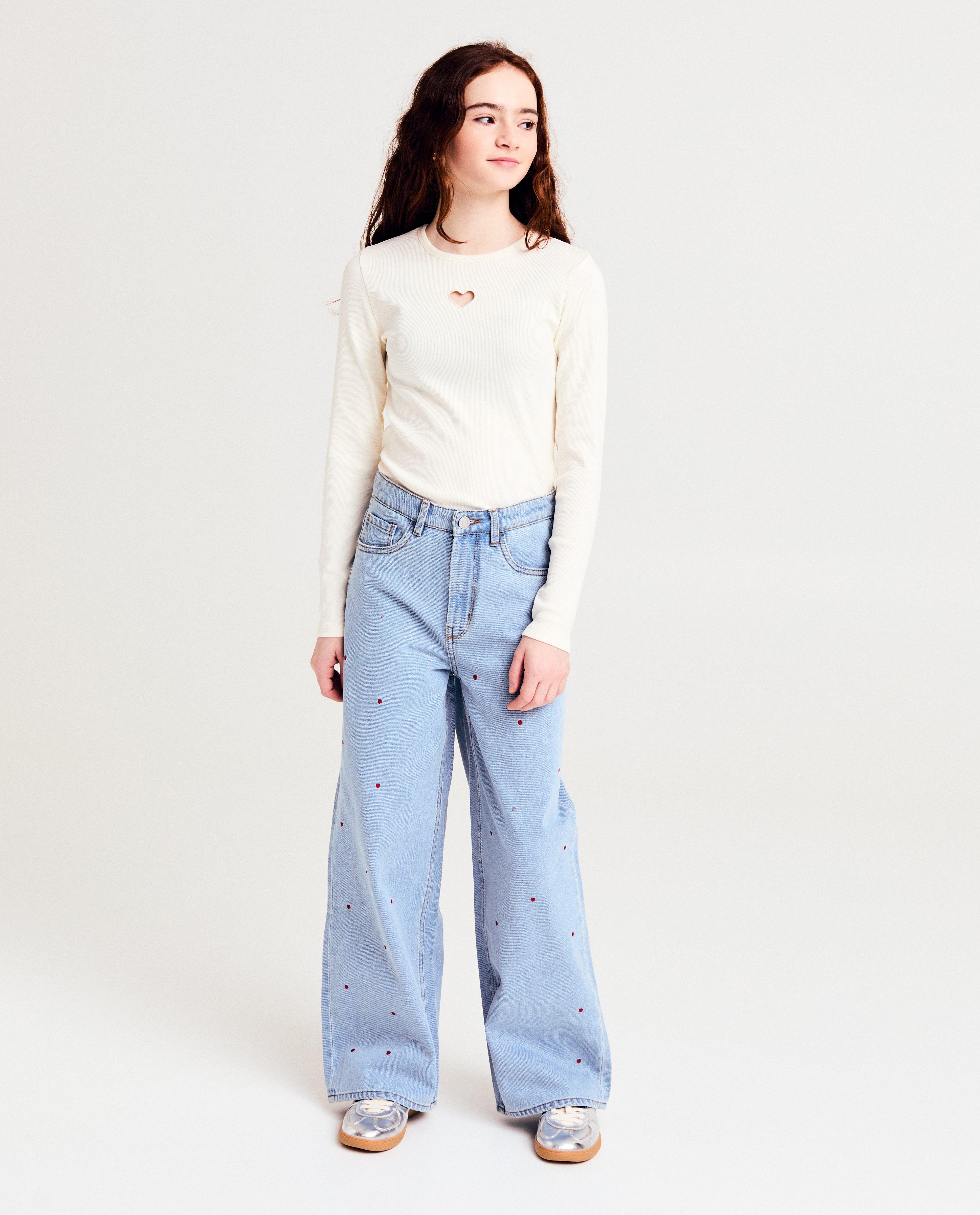 T-shirts - Longsleeve met cut-out hartje