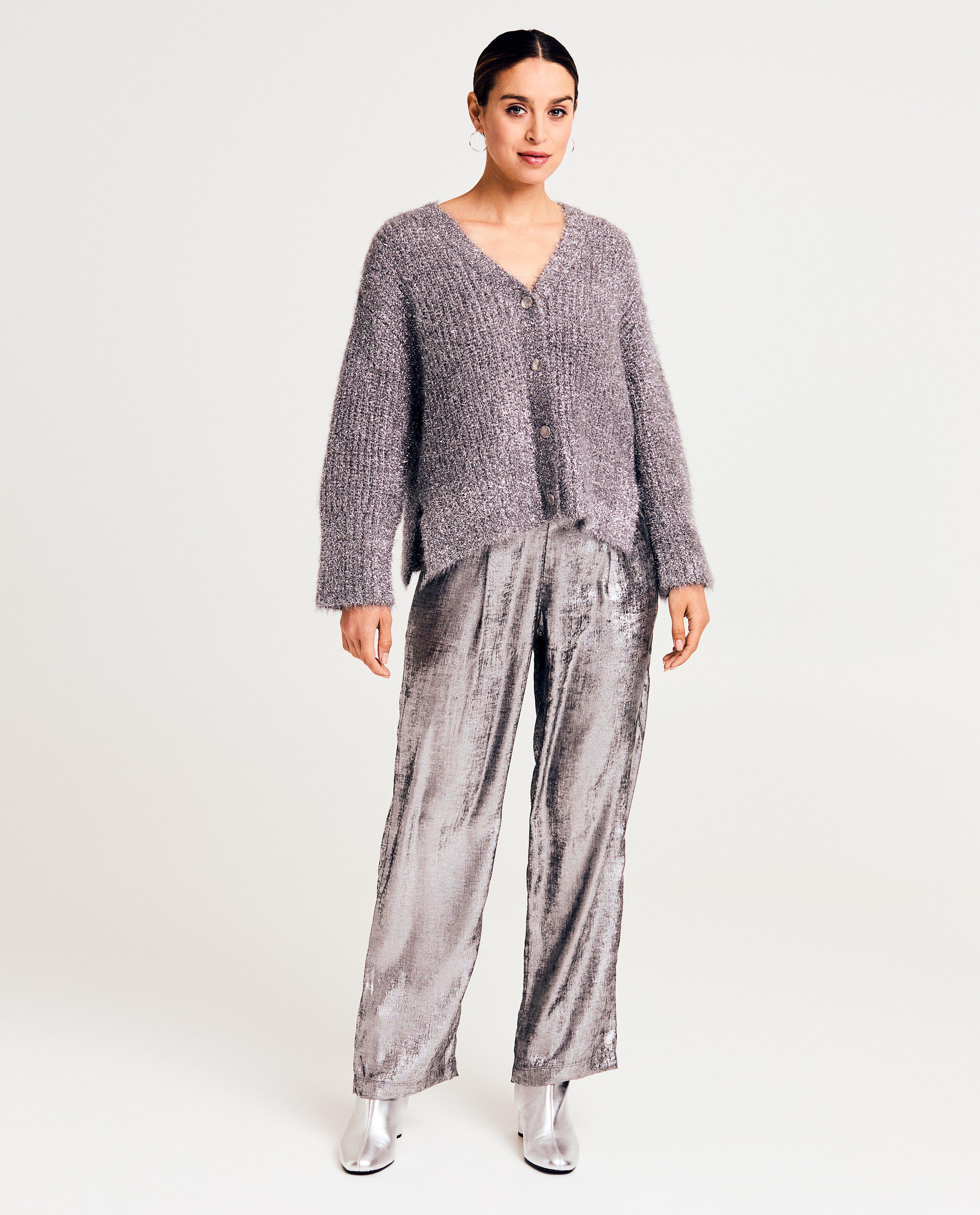 Cardigans - Cardigan en tricot avec fil métallique