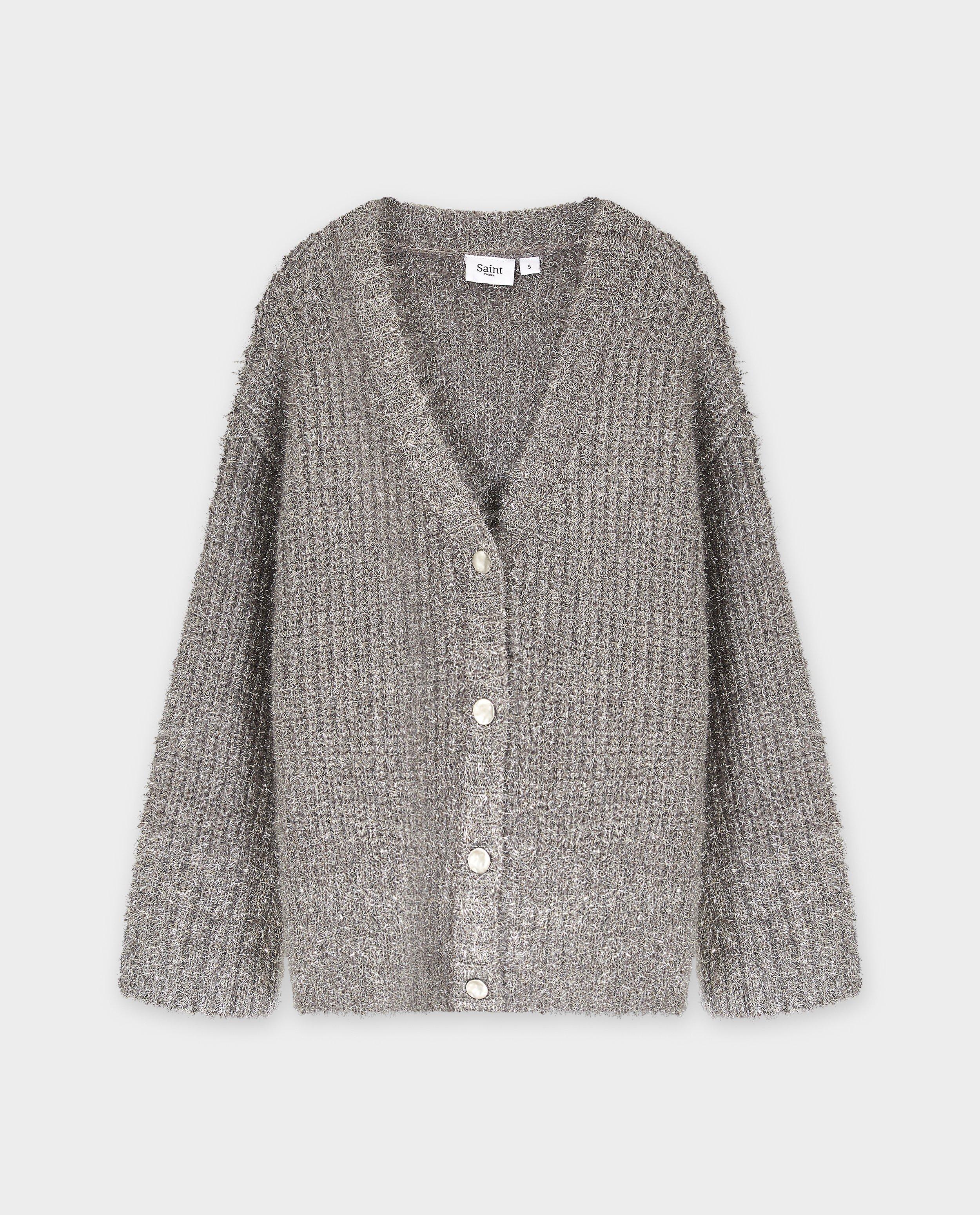 Cardigans - Cardigan en tricot avec fil métallique
