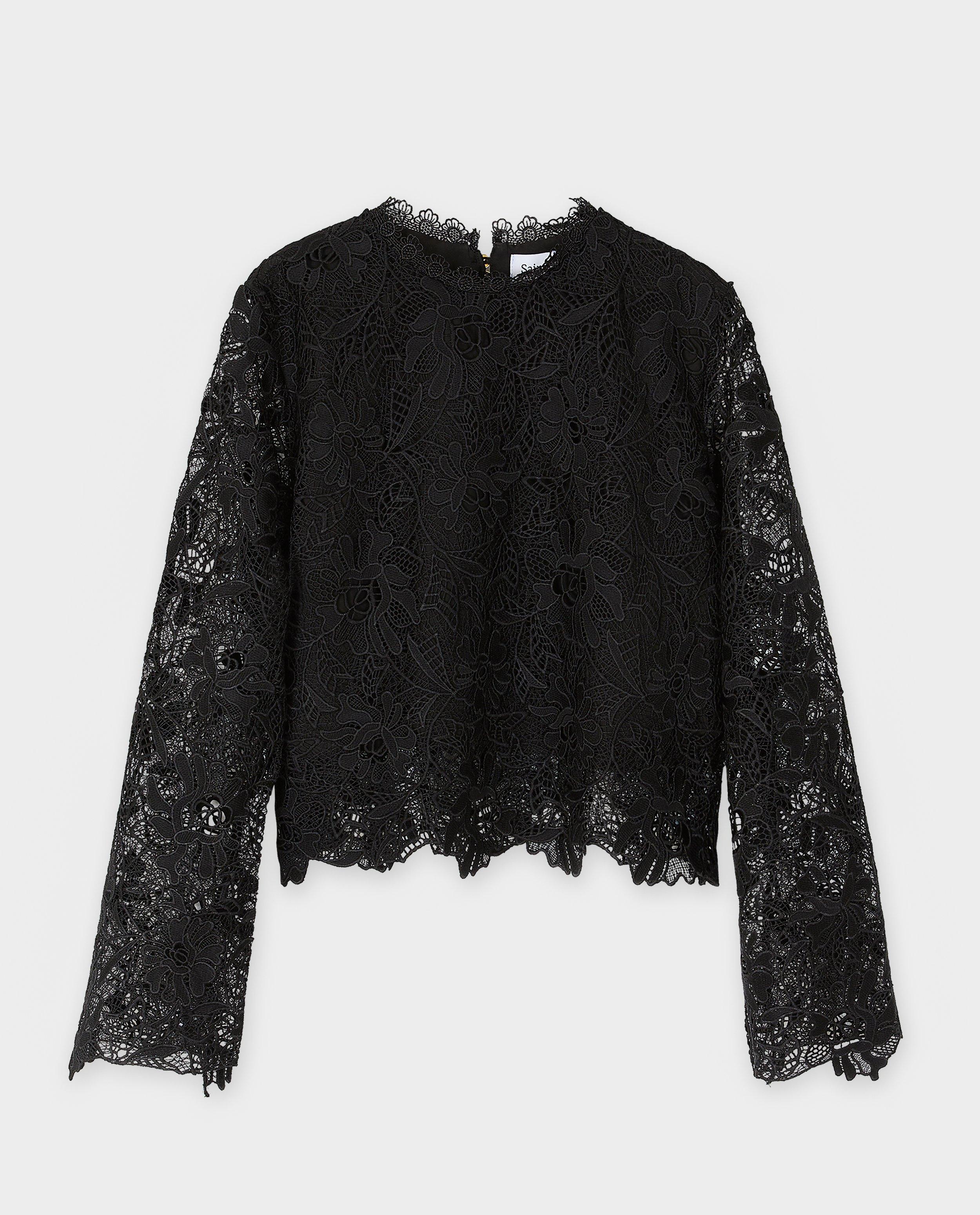 Blouse met kant - Product Detail - zwart - afbeelding nummer 5