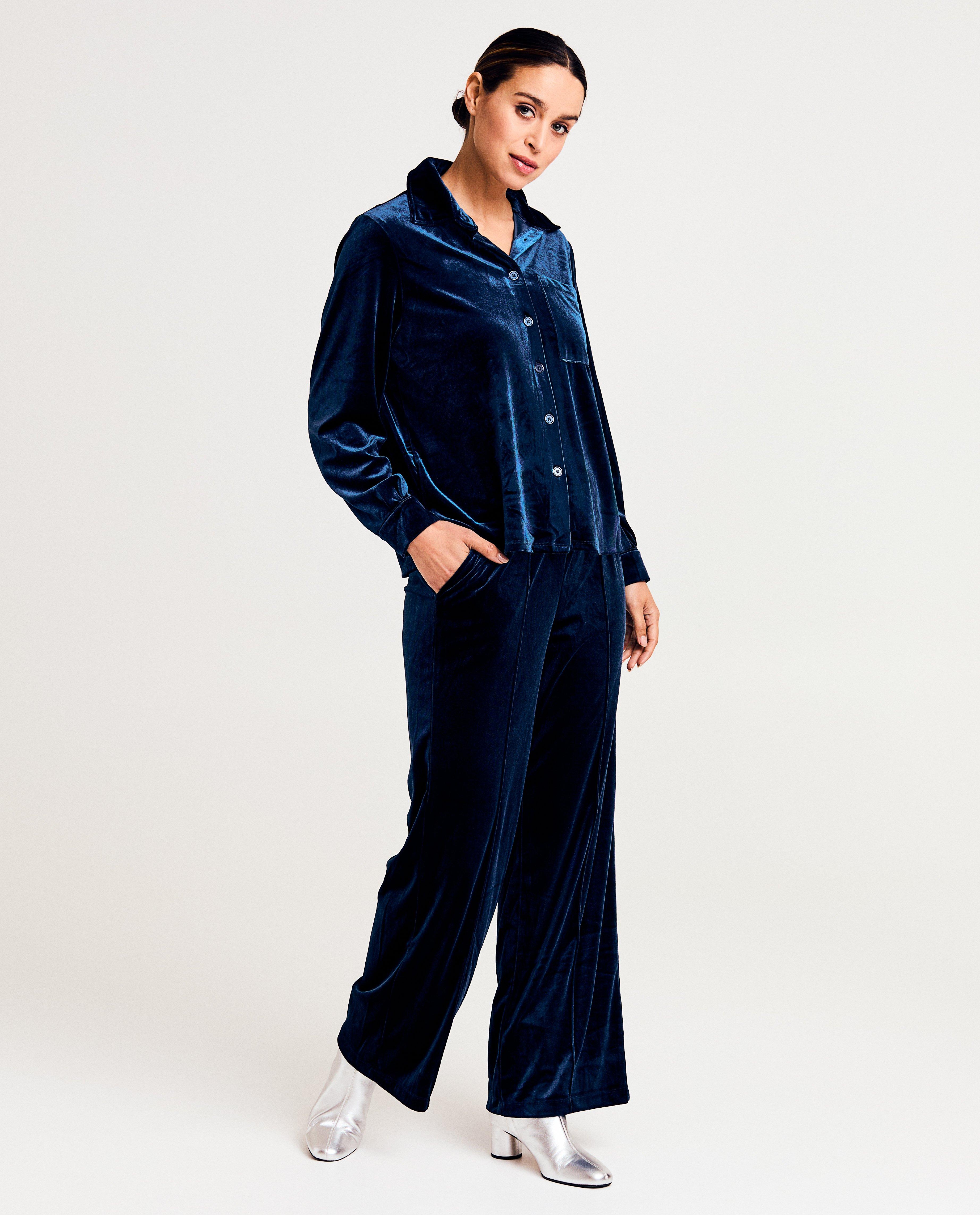 Fluwelen hemd - Product Detail - donkerblauw - afbeelding nummer 2