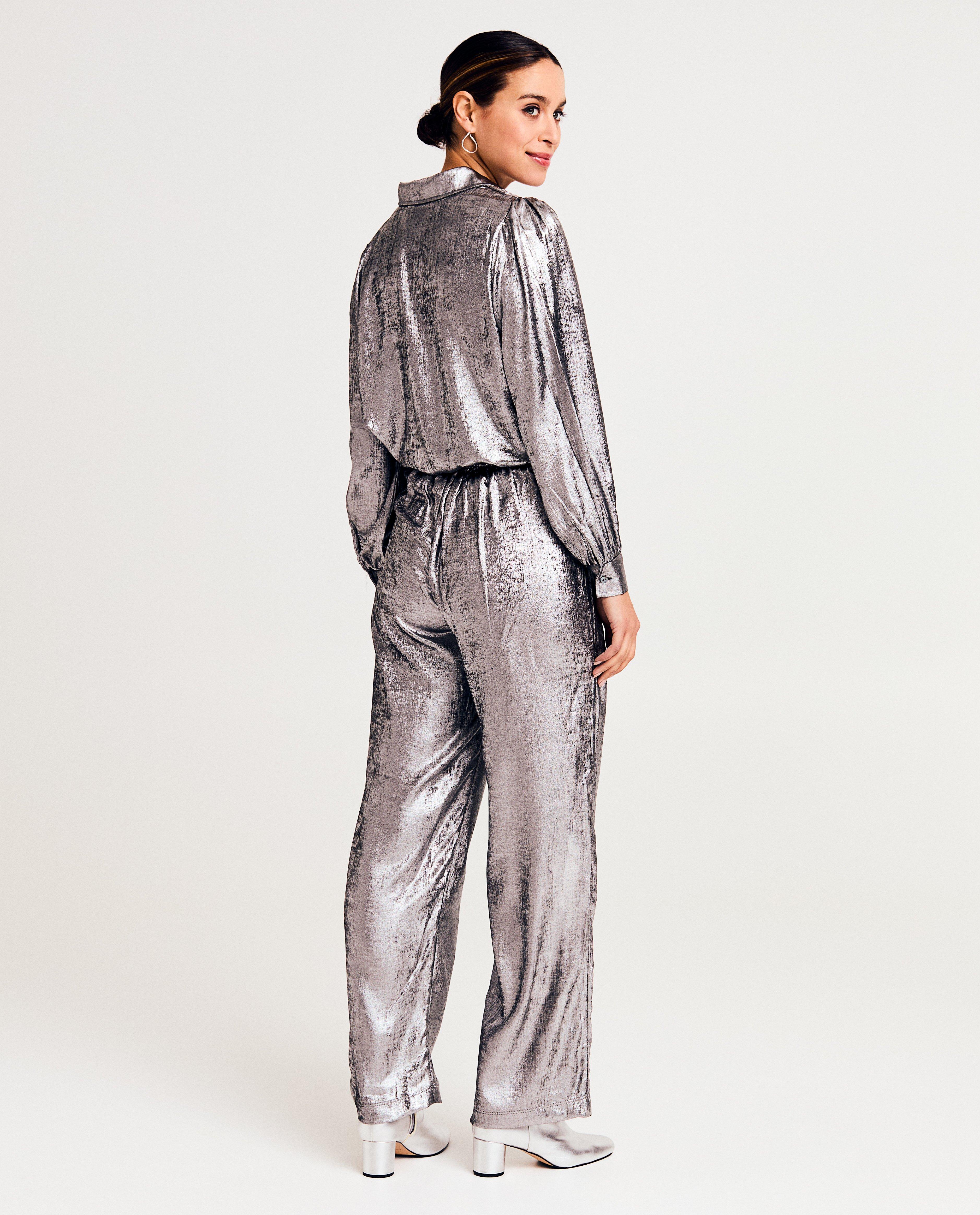 Broeken - Metallic broek