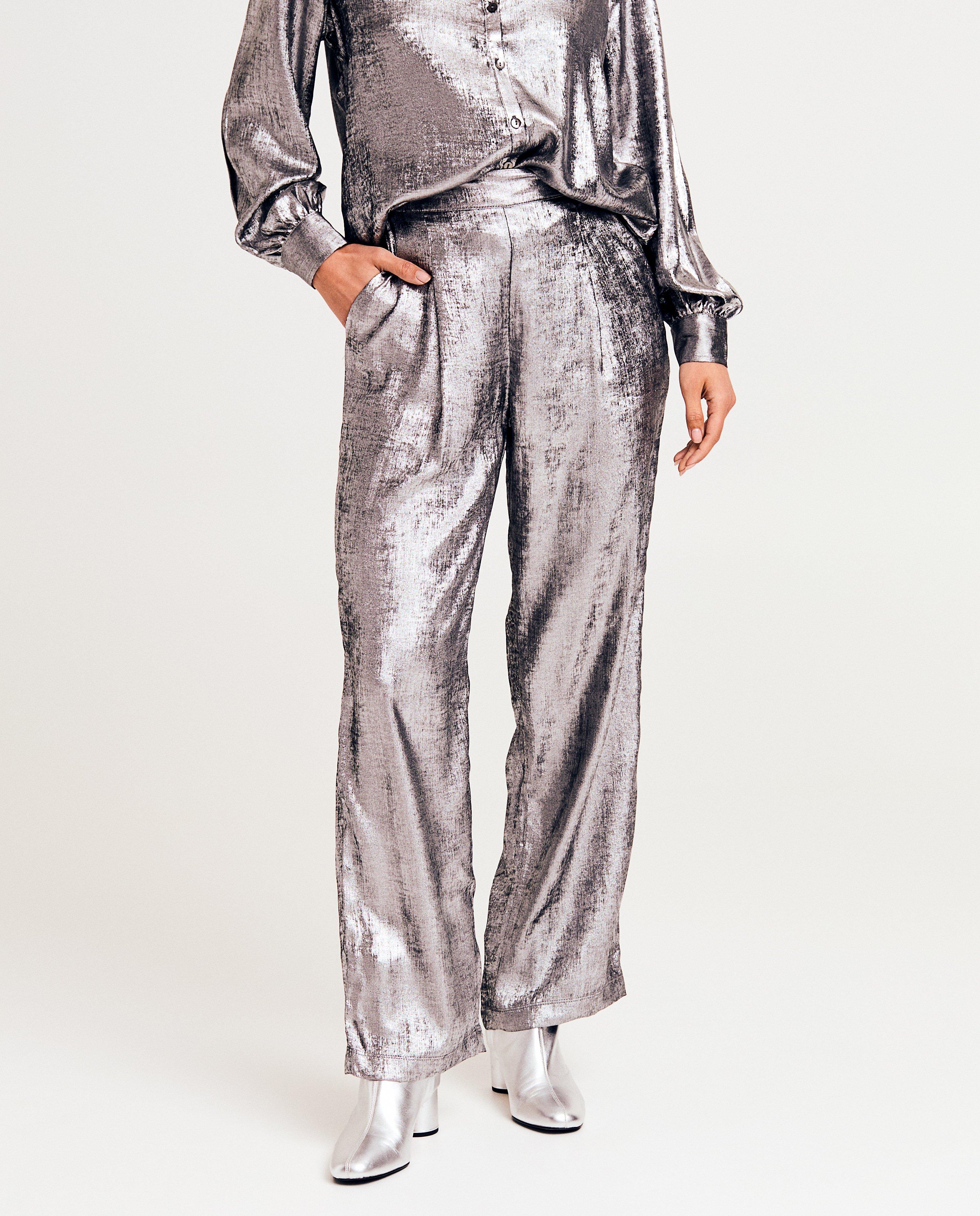 Broeken - Metallic broek