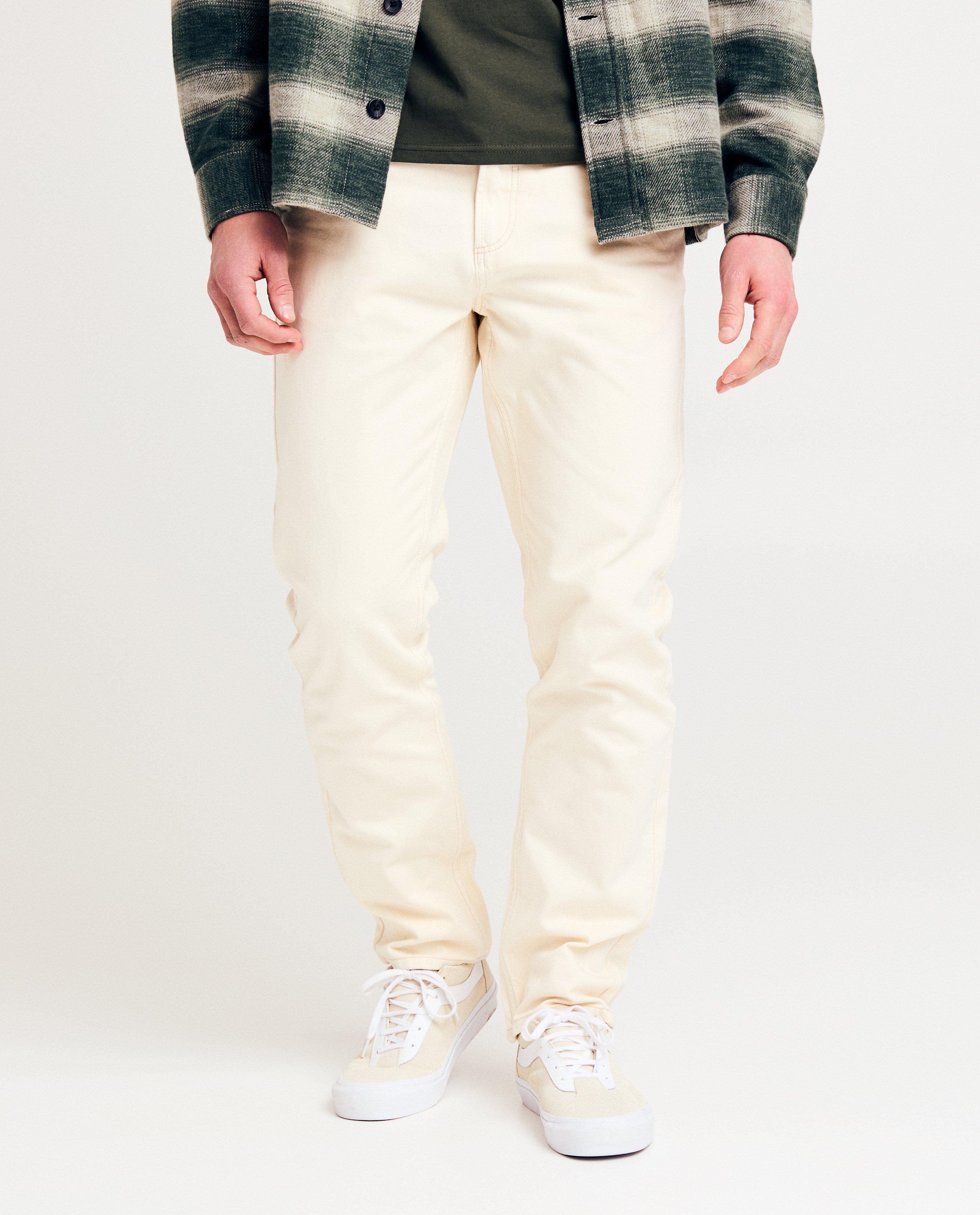 Jeans - Beige jeans, straight fit