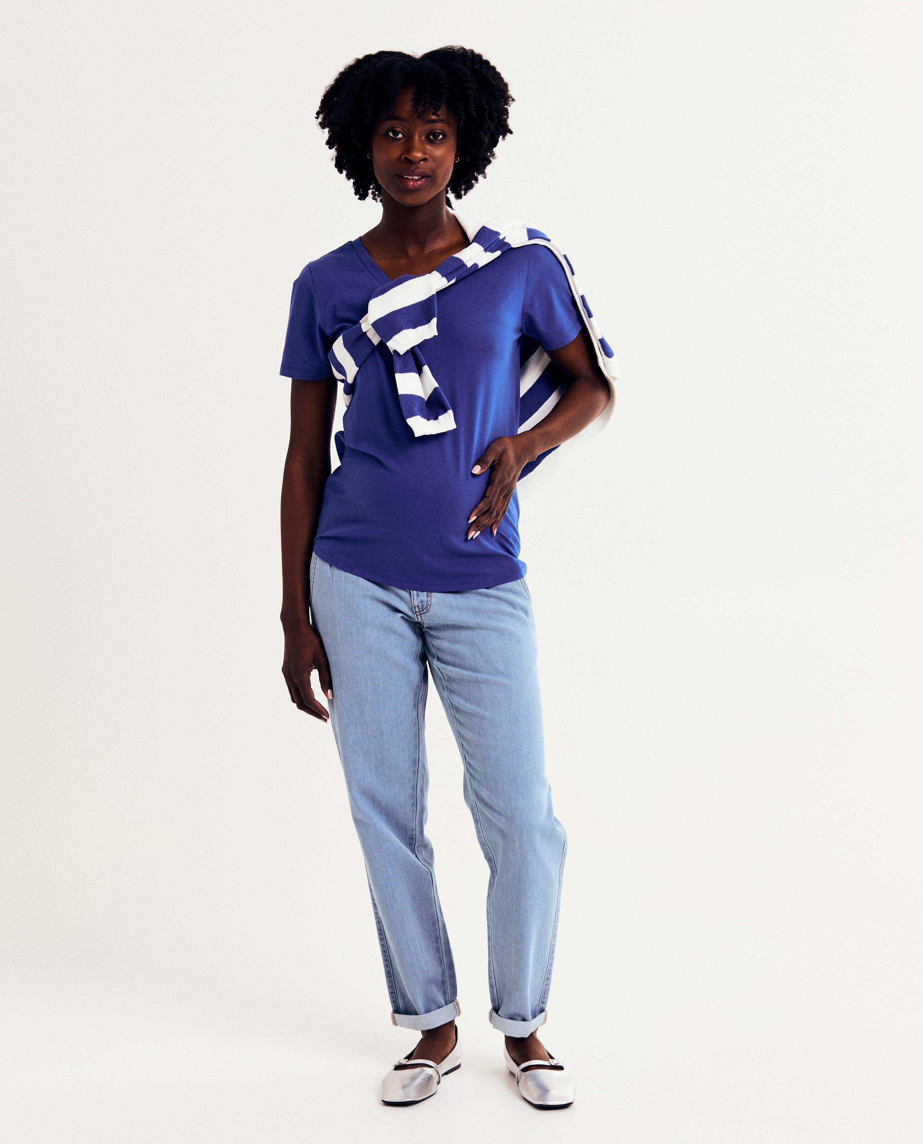 Blauw T-shirt, zwangerschap - Product Detail - blauw - afbeelding nummer 2