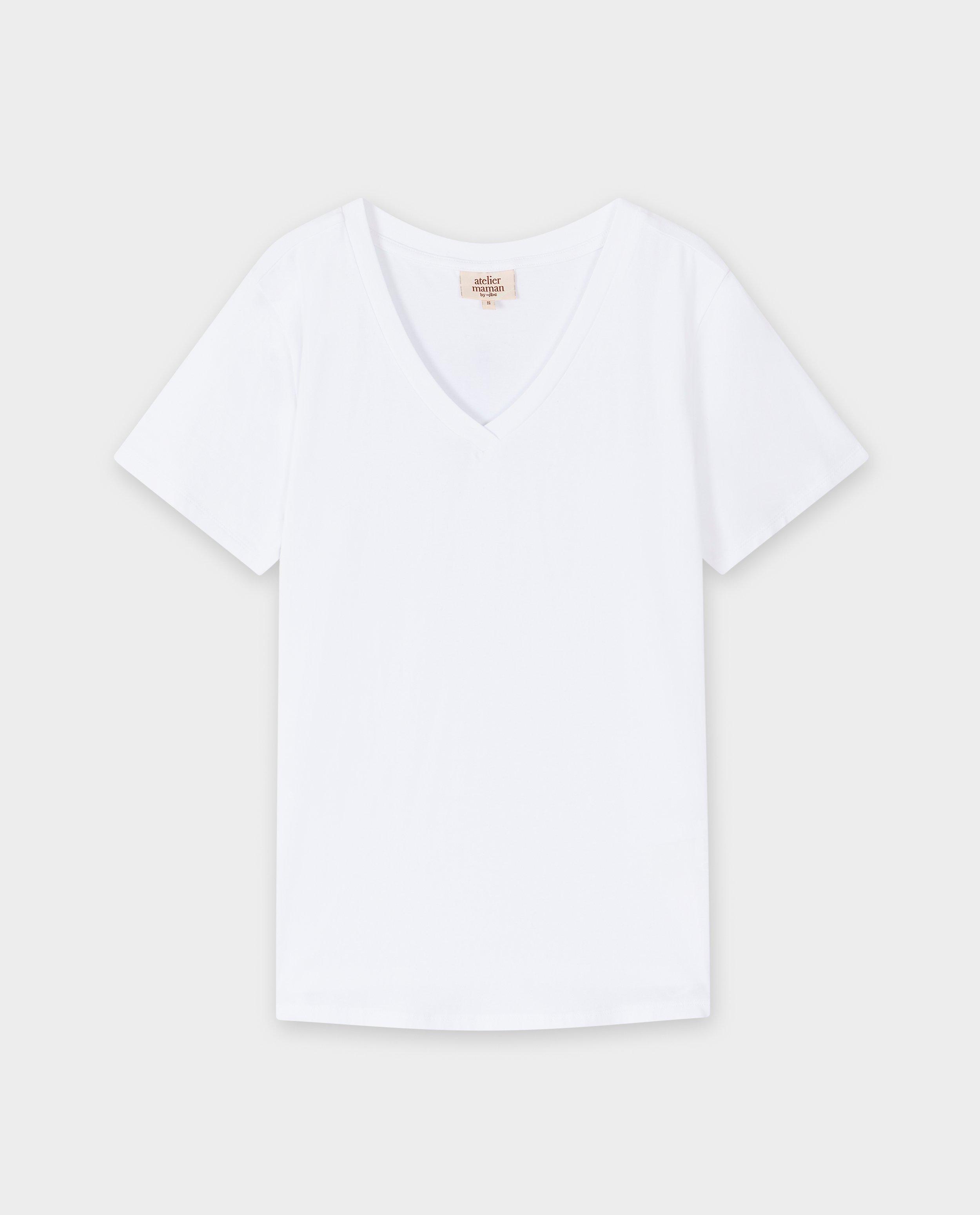 T-shirts - Wit T-shirt, zwangerschap