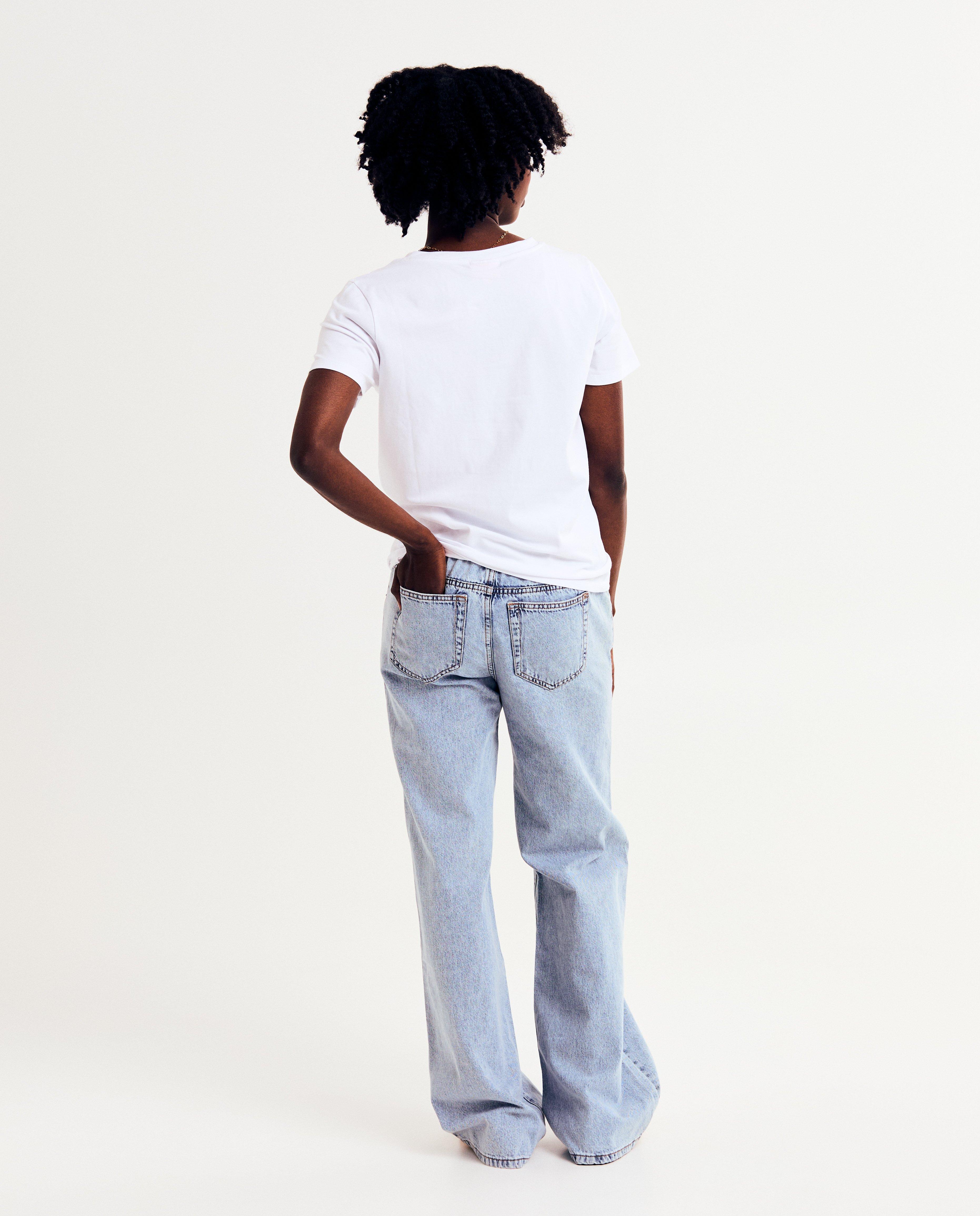 Jeans - Blauwe zwangerschapsjeans, wide fit