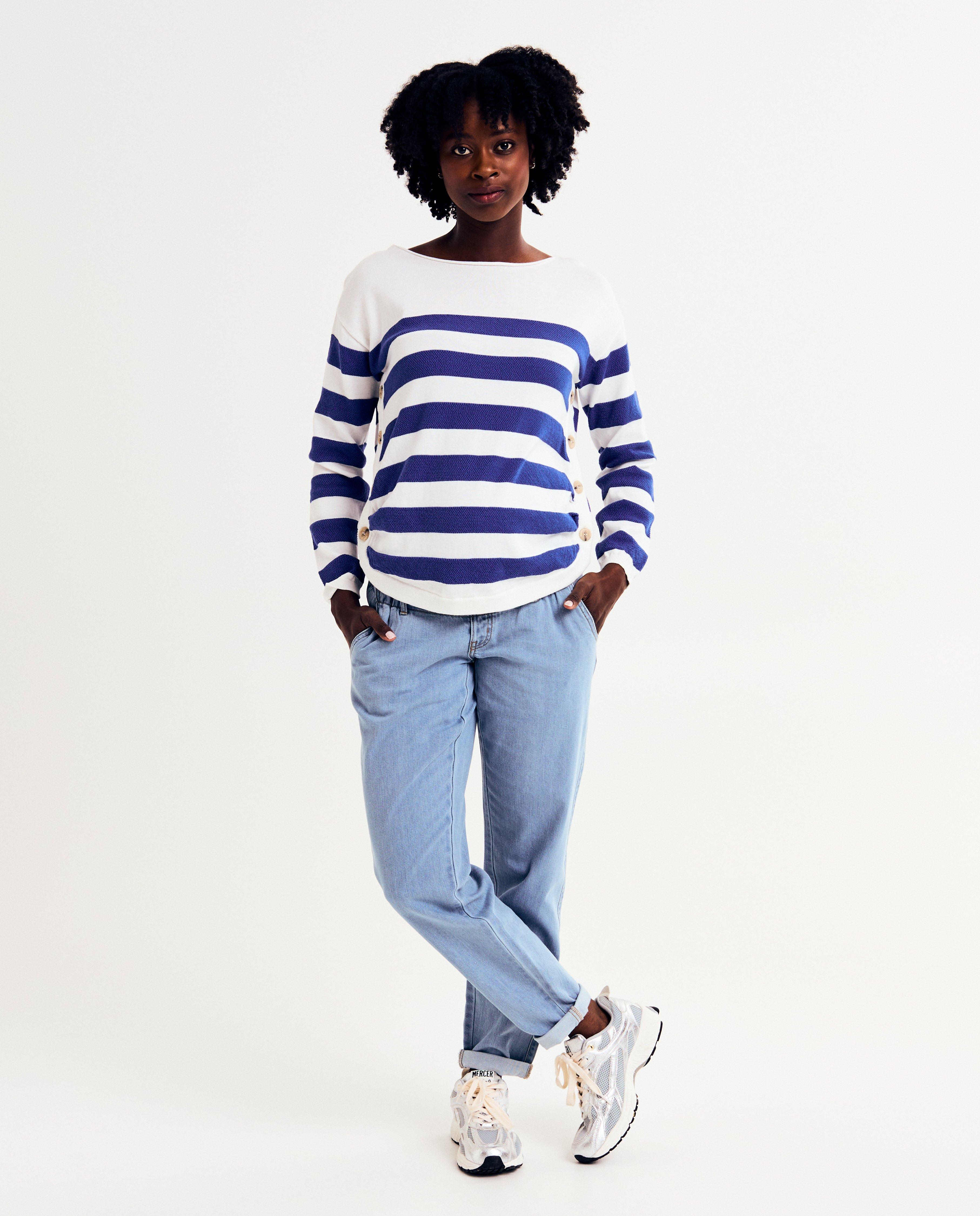 Truien - Longsleeve met strepen, zwangerschap