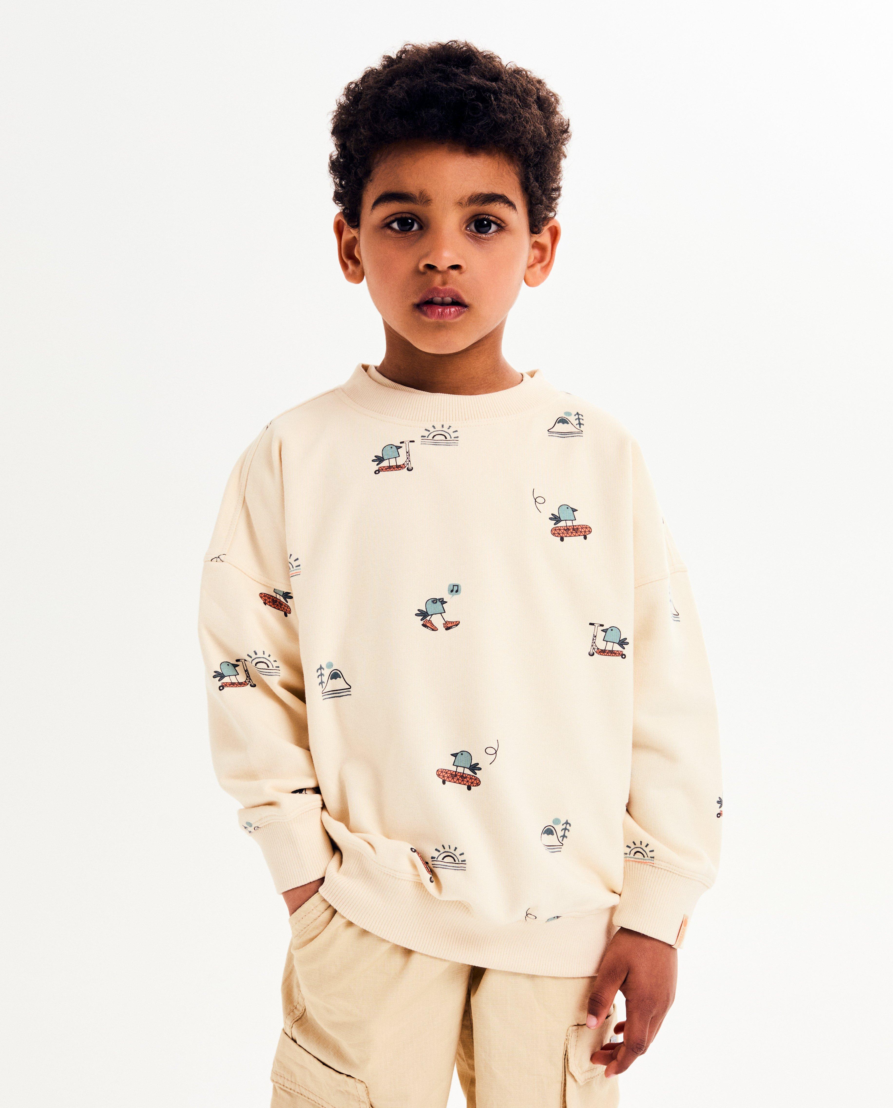 Sweater met vogelprint - null - Wickie